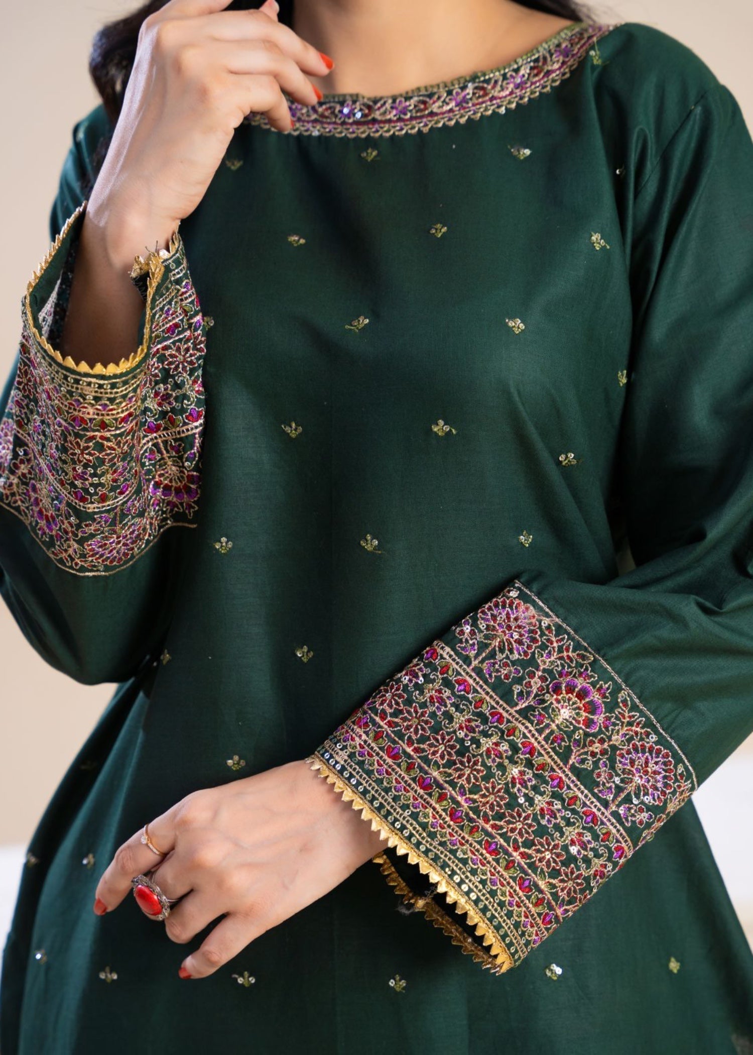 Zeenat & Zoha B GREEN Festive Women 3pcs