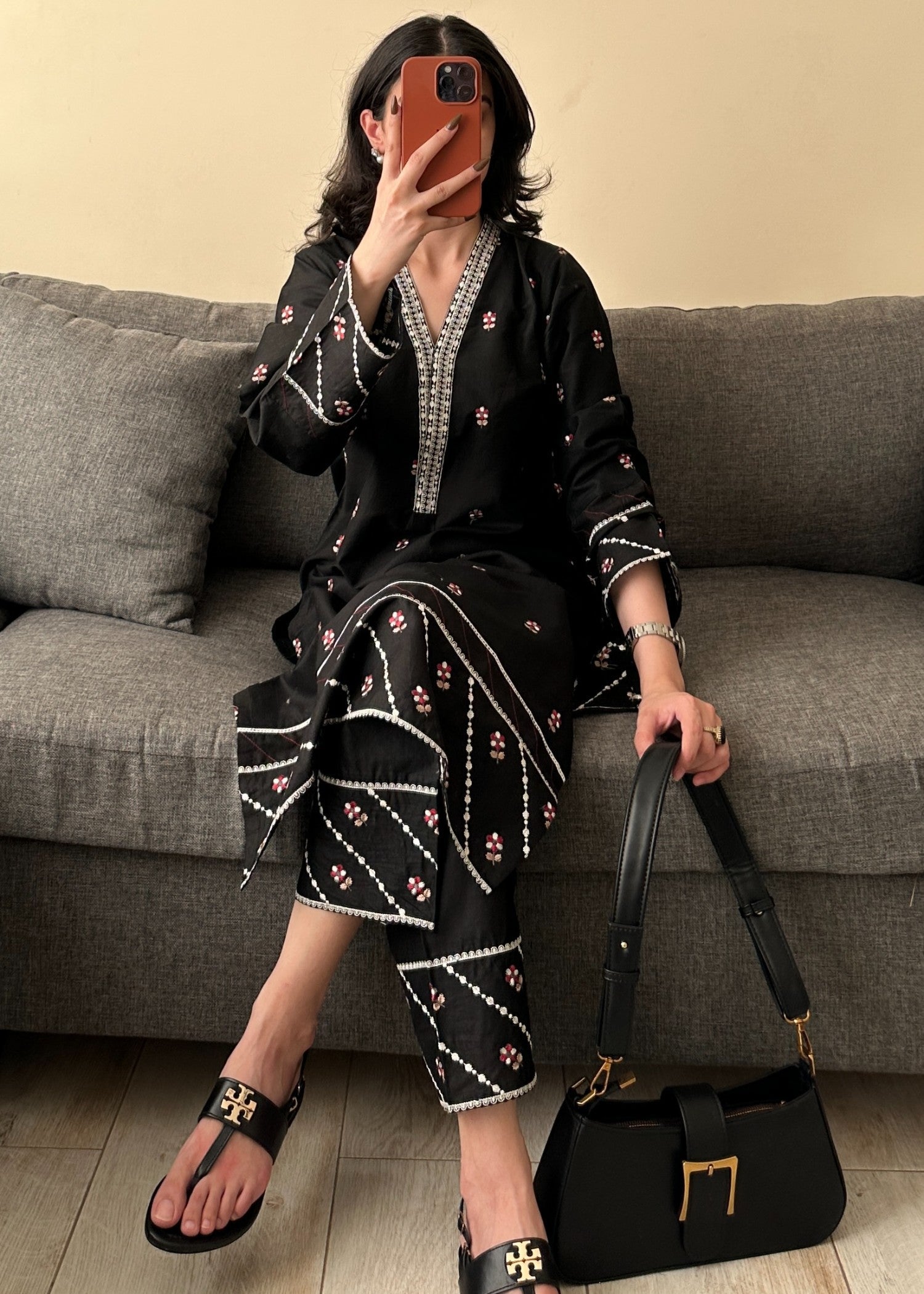 Zoya&Zafar Black Blossom Women 2pcs