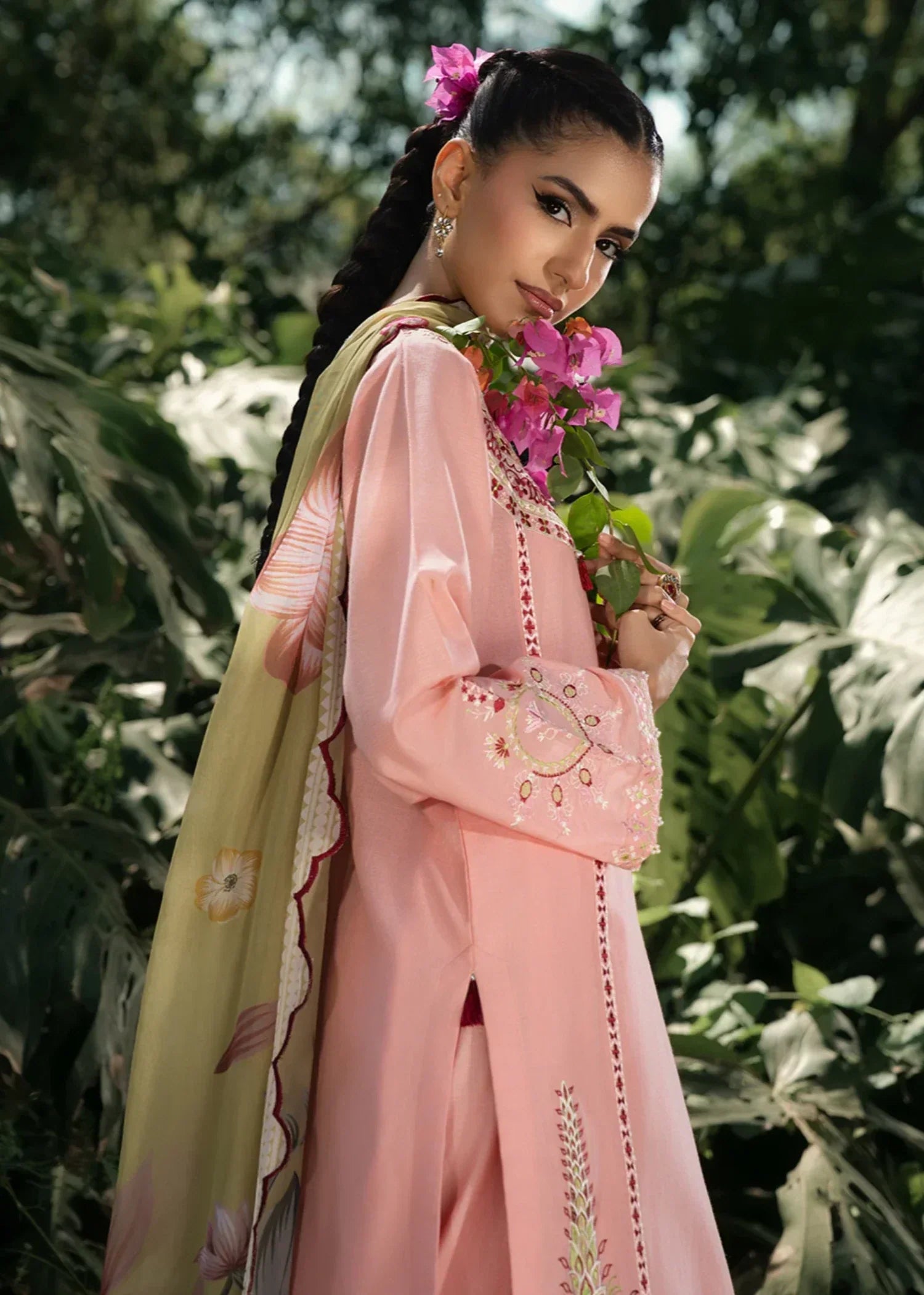 Hemstitch Pinky Peony Women 3pcs