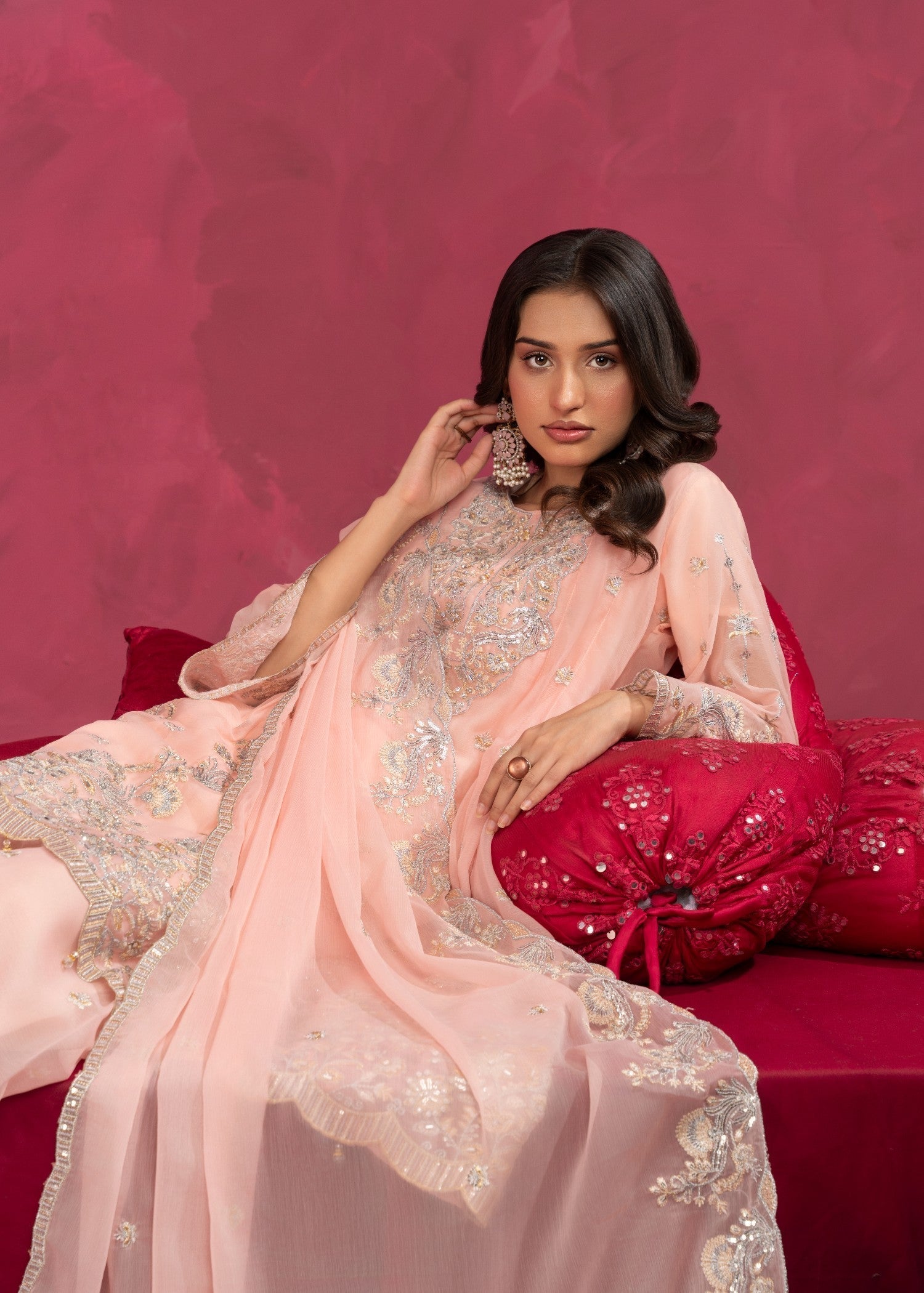 Four Season Boutique ZEBA FROK PEACH Women 3pcs