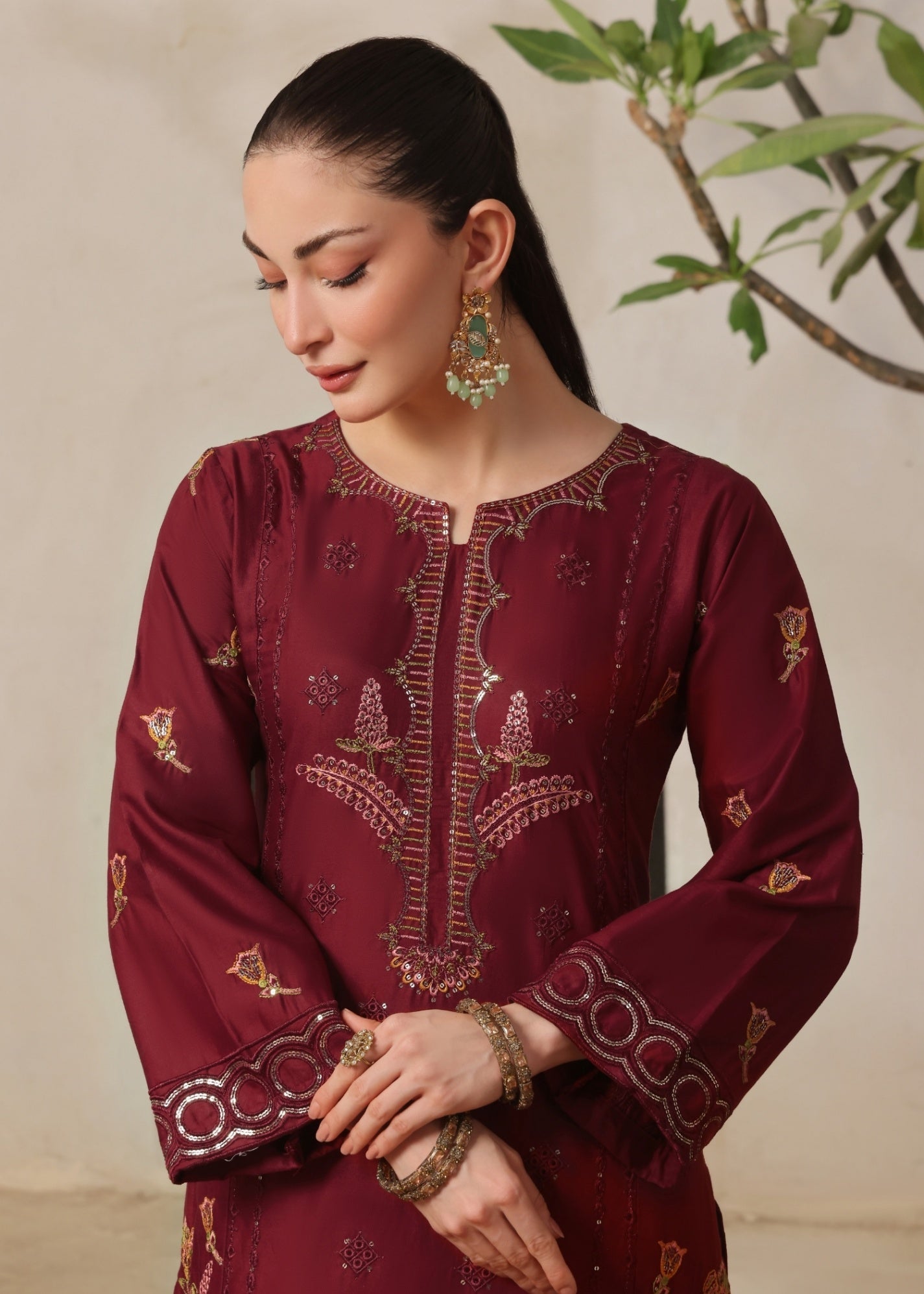Ayra Pret Sumbul Maroon Women 2pcs