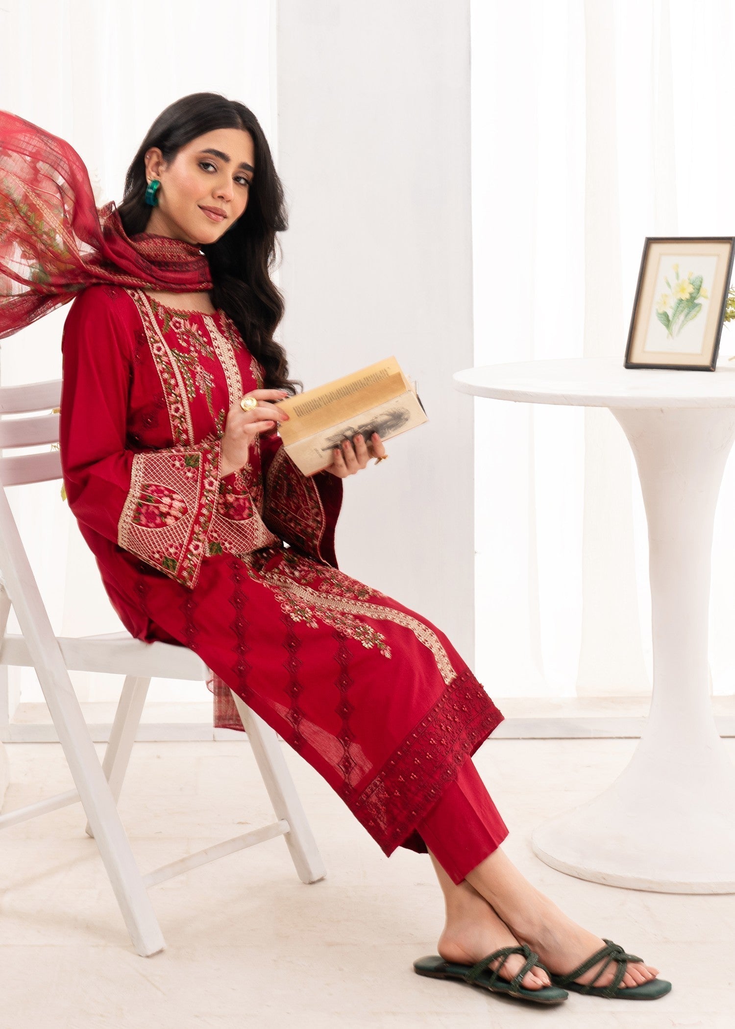 Sahibas By Mirza Virsa Maroon Women 3pcs