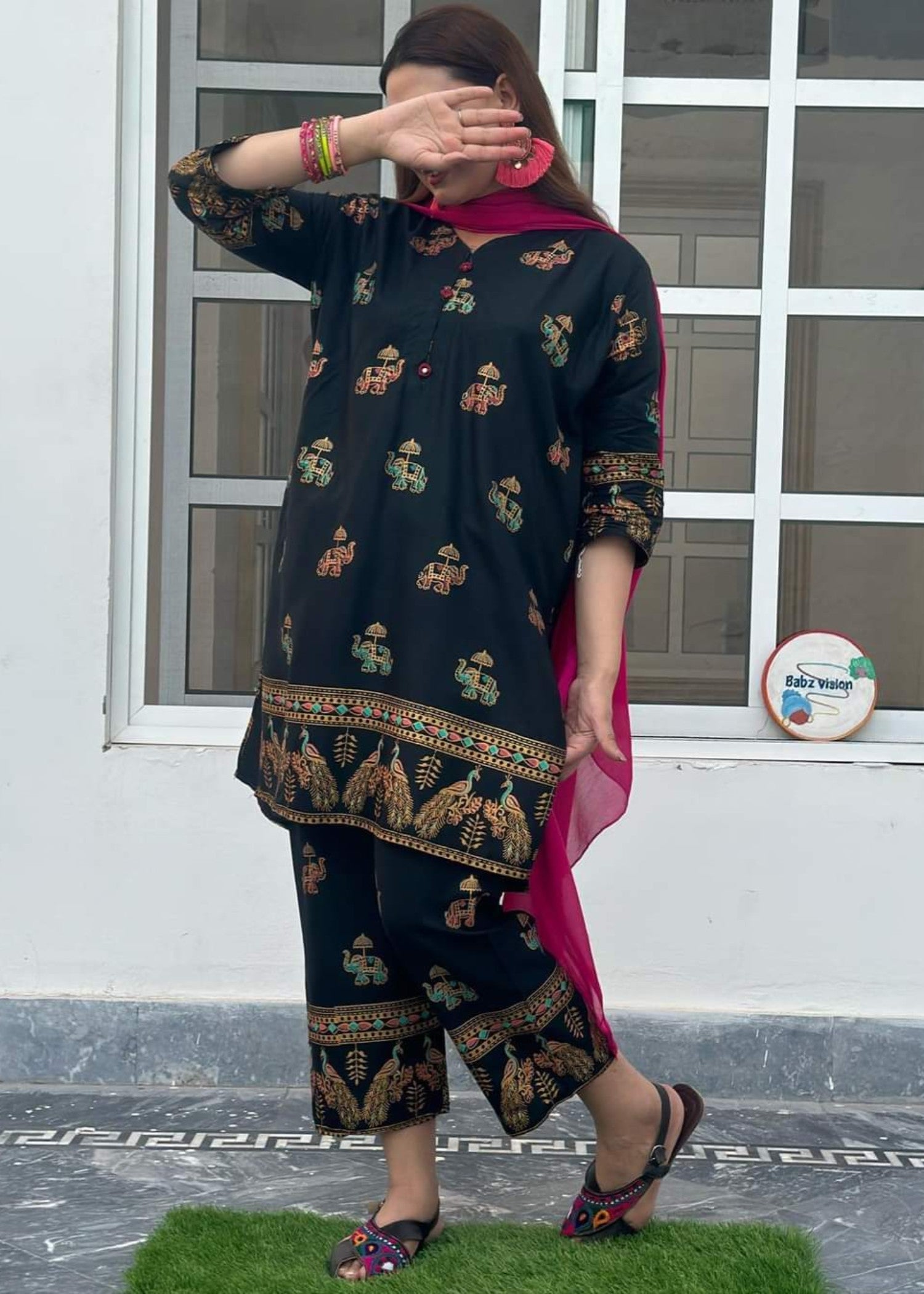 Anabya Garments BLACK ELE Women 2pcs