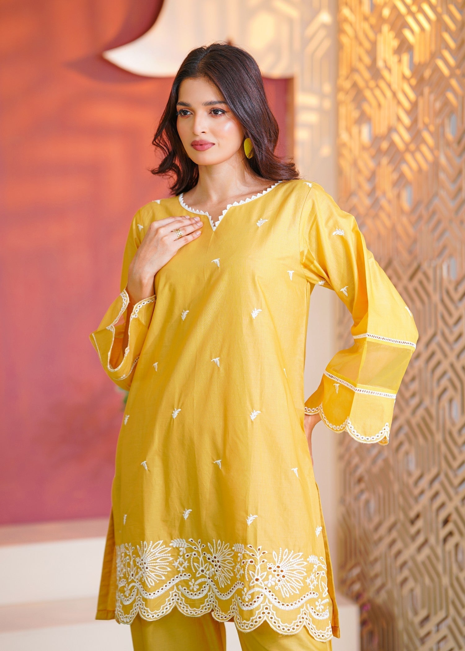 Abeera Refined Simplicity – Embroidered Shirt (Art No. DD 003) Women 2pcs