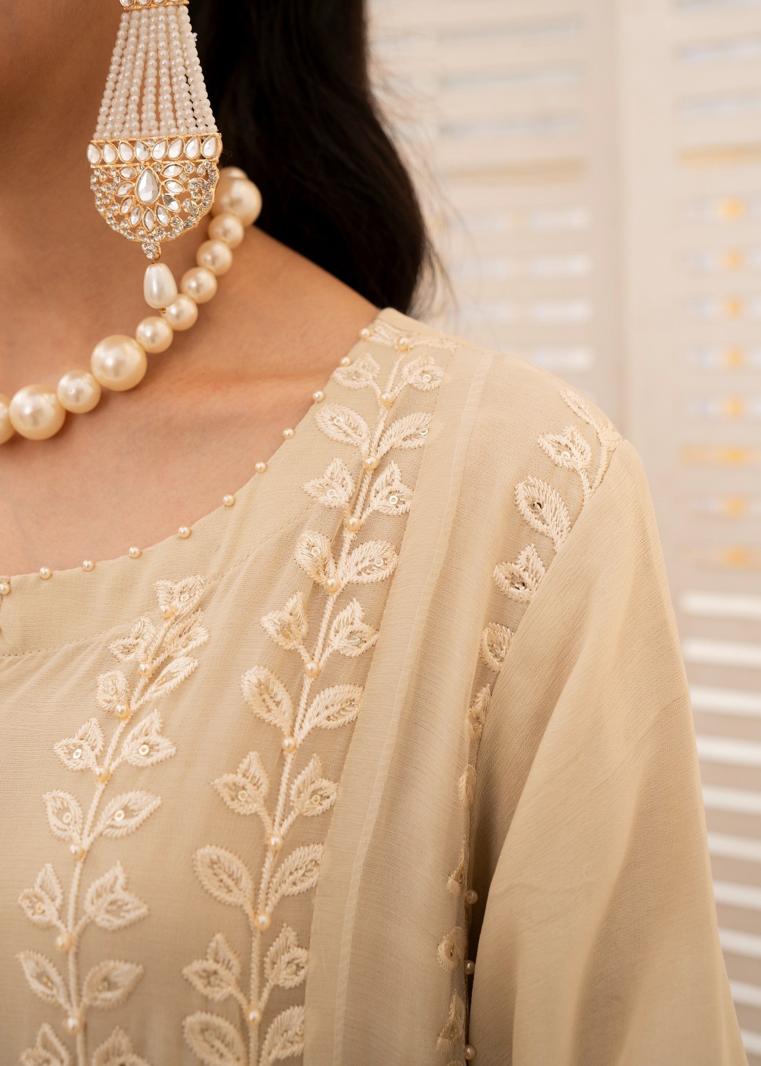 Pehnawa By Bin Akram’s Ivory Luxe | Chiffon Women 3pcs