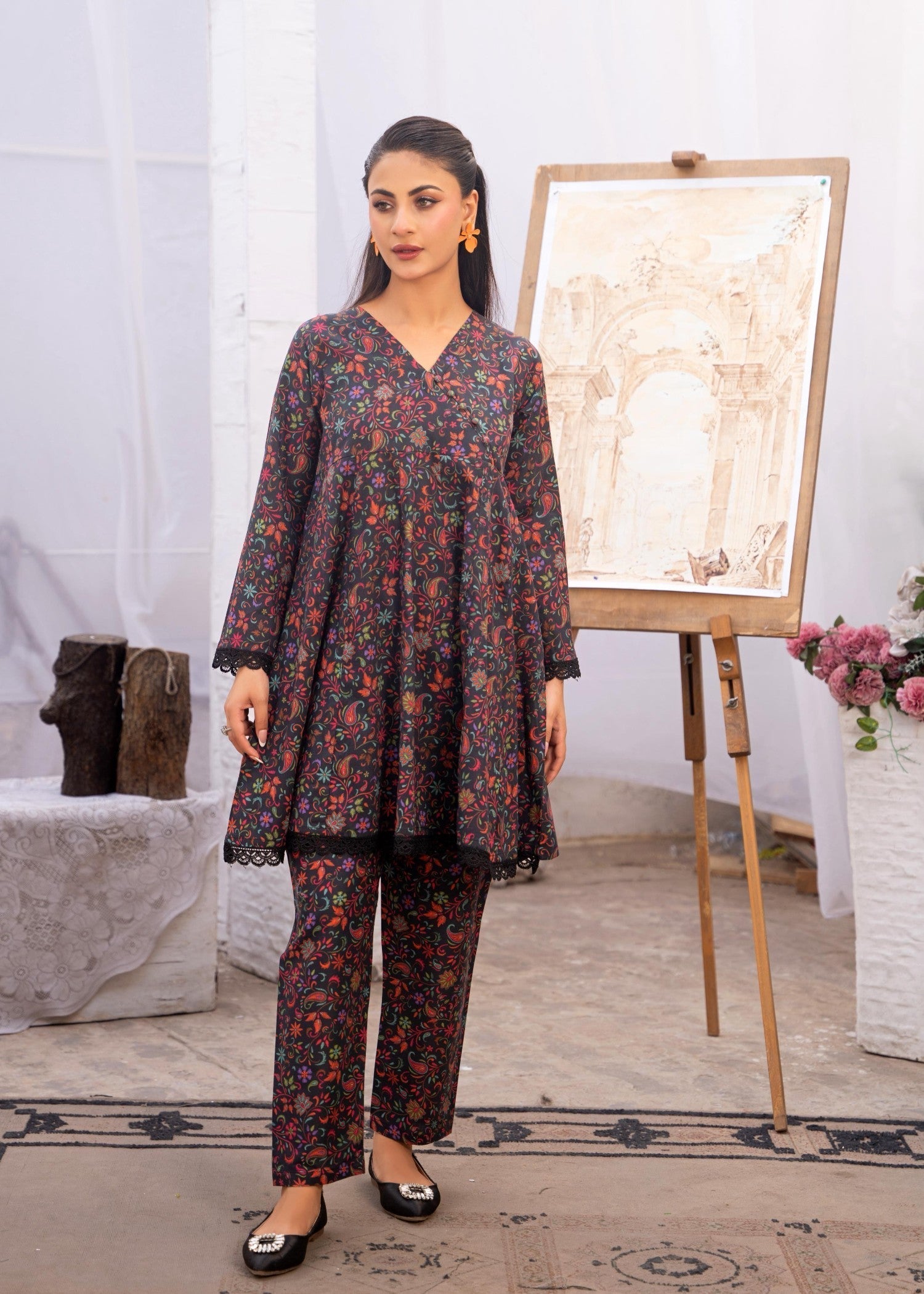 B.K Clothings Noir Grace Women 2pcs