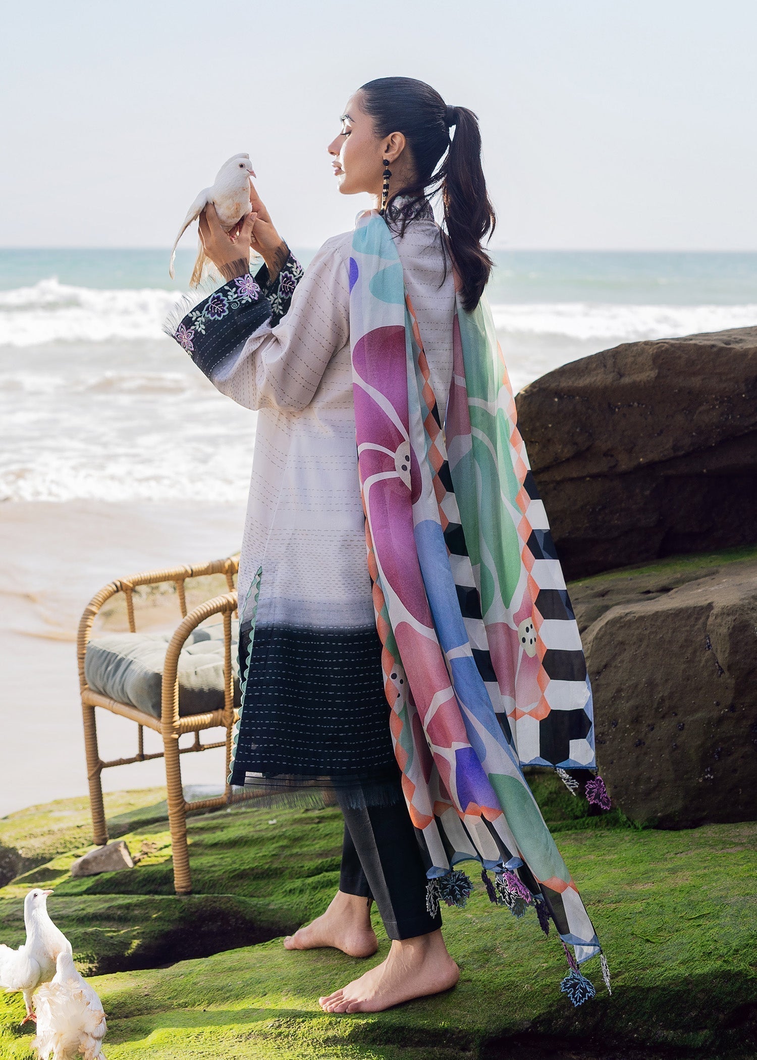 Sadaf Fawad Khan Kantha Rose Women 3pcs