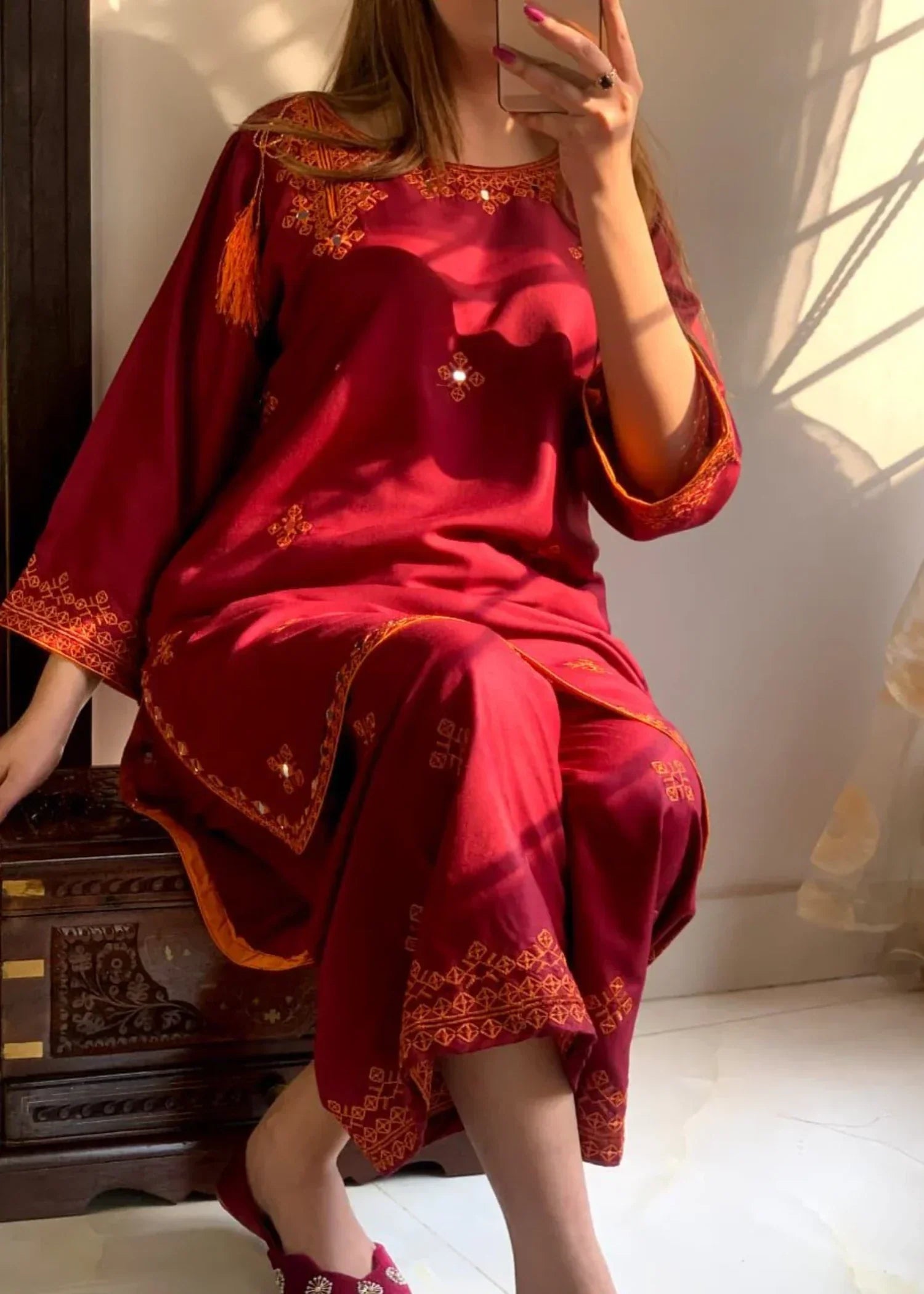 Preetpret BALOCHI MAROON Women 2pcs