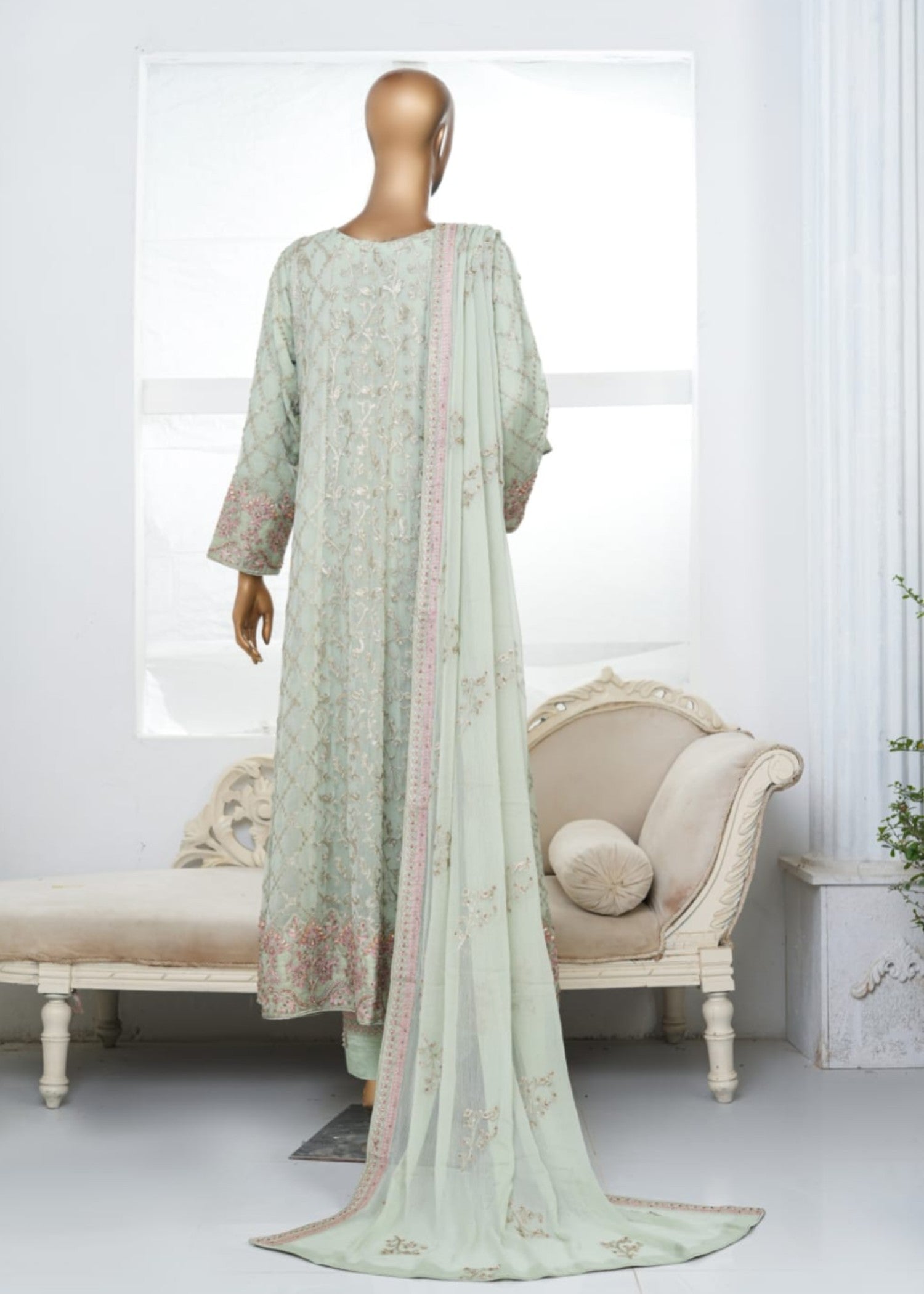 Ahmed Creations kinza Mint Green Women 3pcs