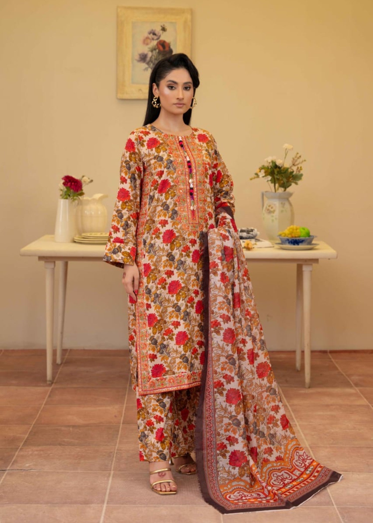 Gul Fashion Embroidered Lawn Kurta Set 13 Women 3pcs