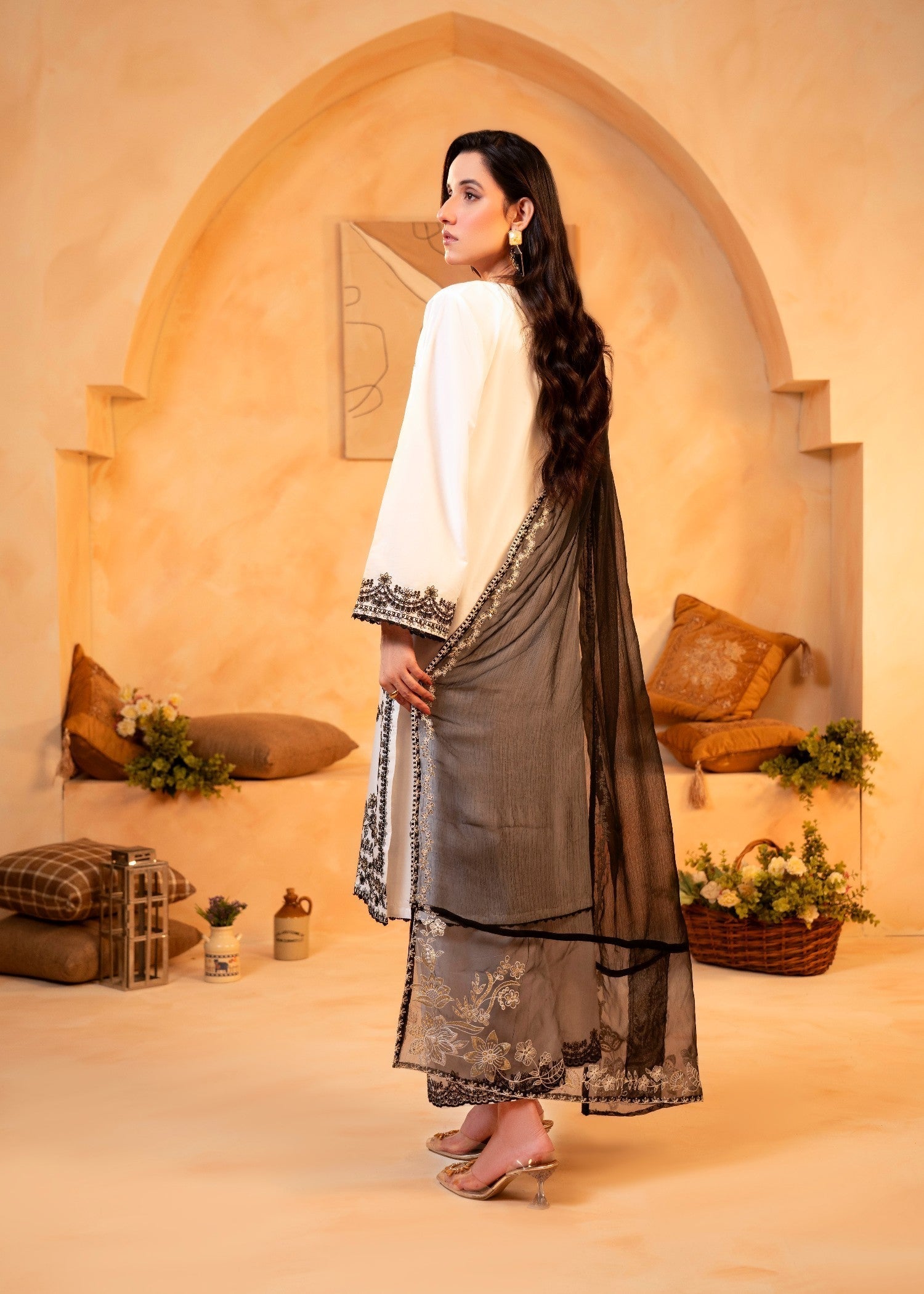 Shehroz Fashion White Orchid Women 3pcs