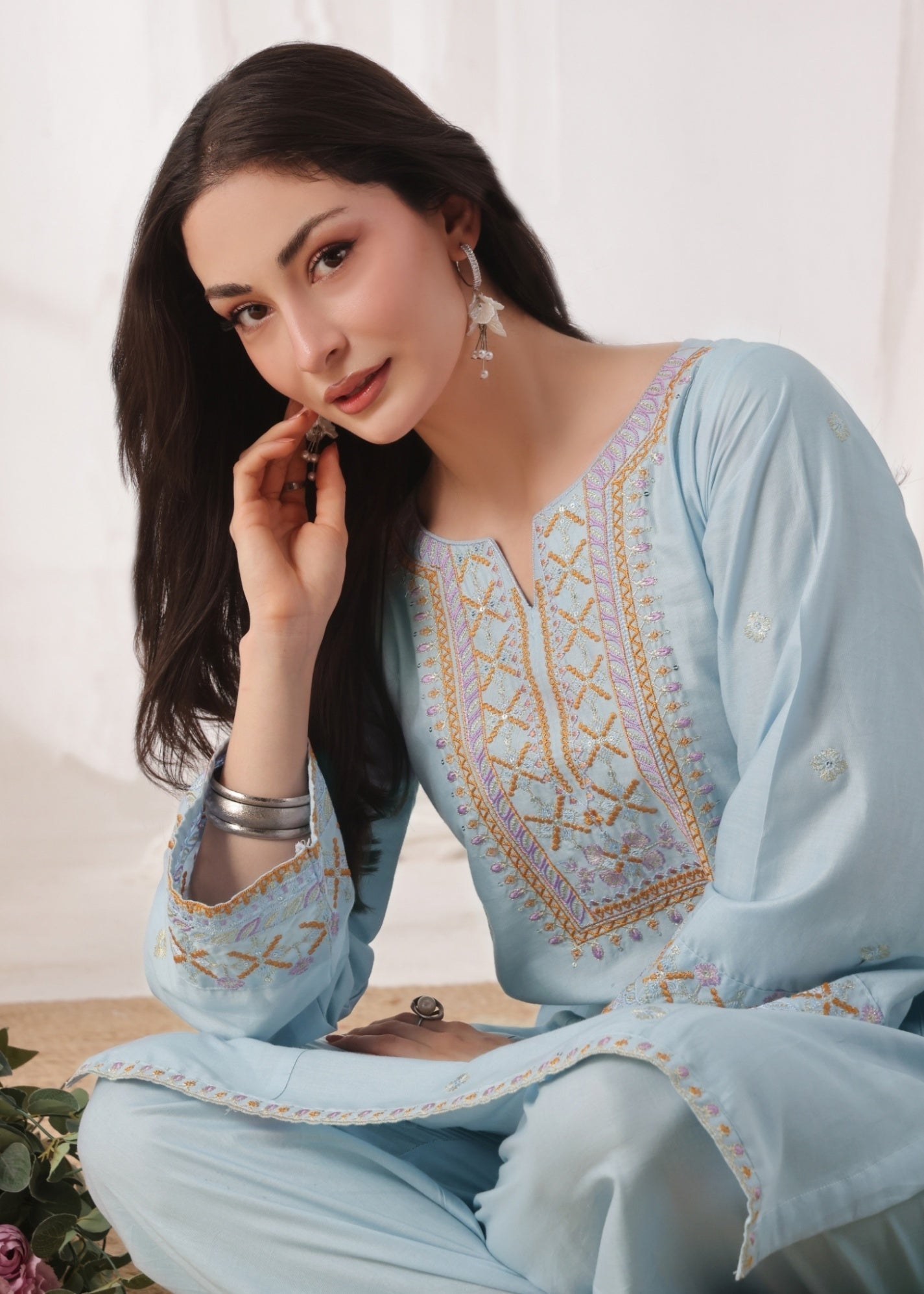 Ayra Pret Sehar ice Blue Women 2pcs