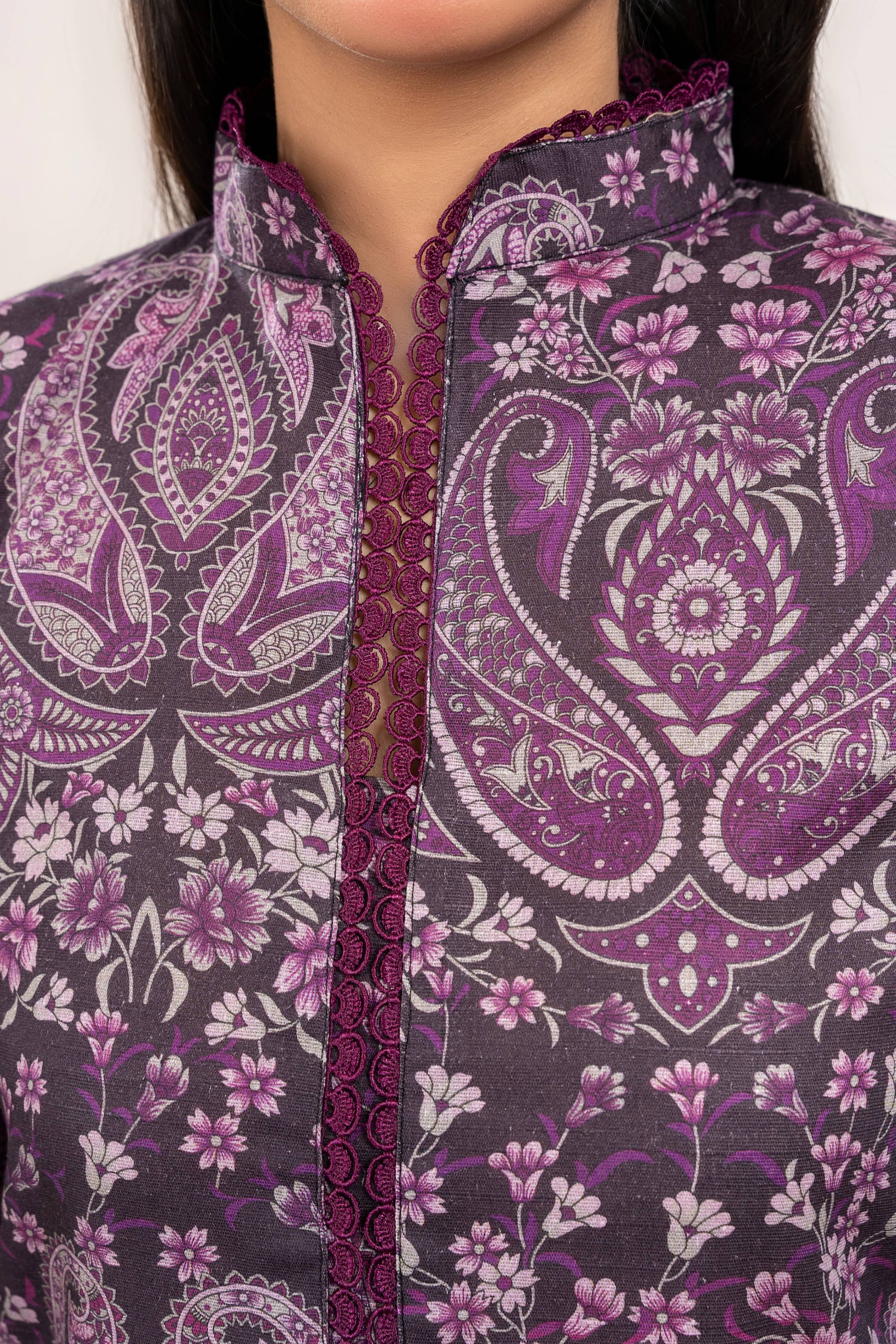 Wearalayah Women Daily Wear Plum Unstitched Women 3pcs