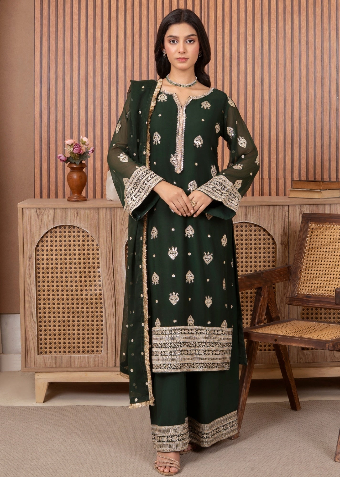 Abaan Zohan Ujala Green Women 3pcs