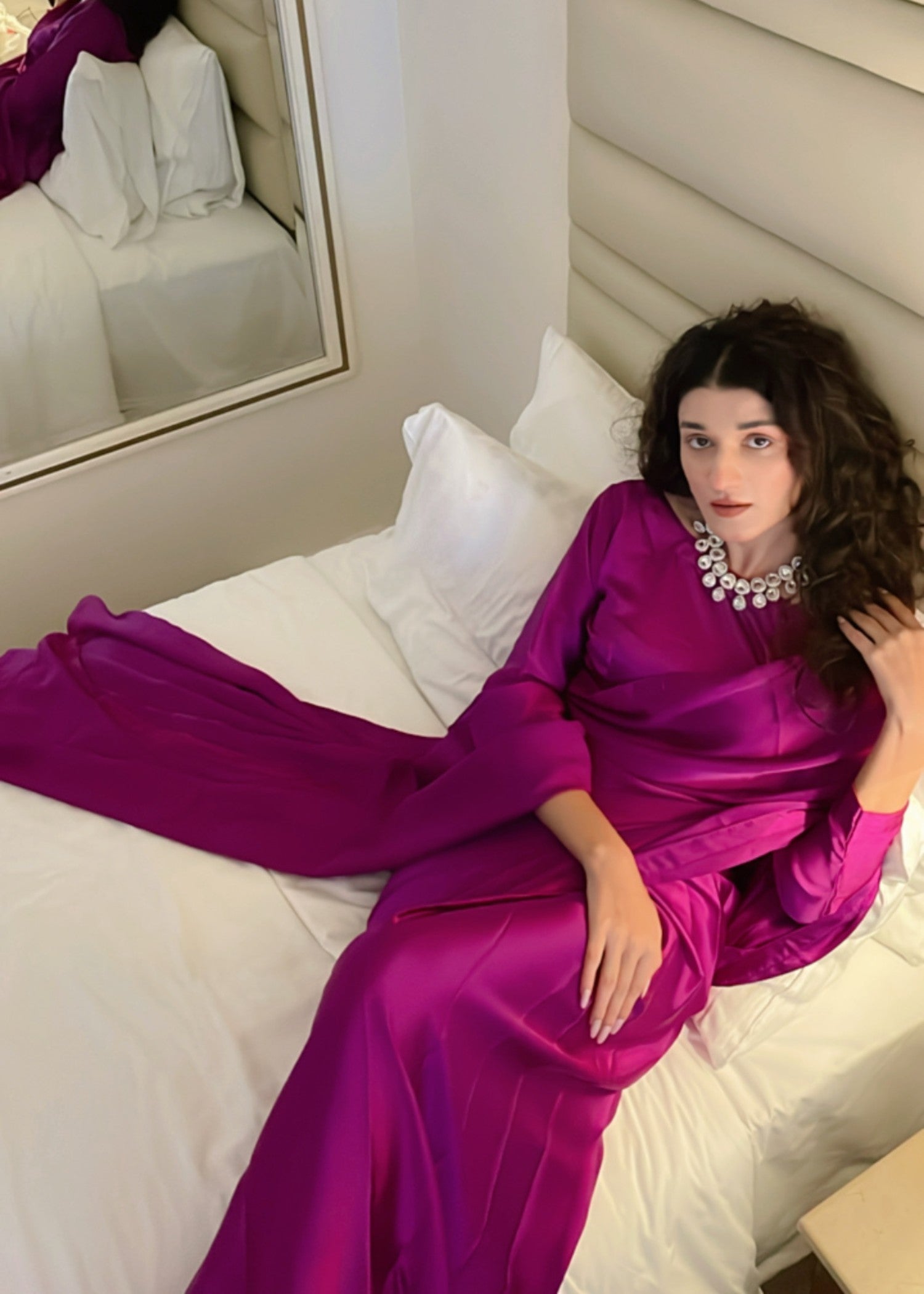 Culaccino Saree Studio Fuchsia Women 2pcs