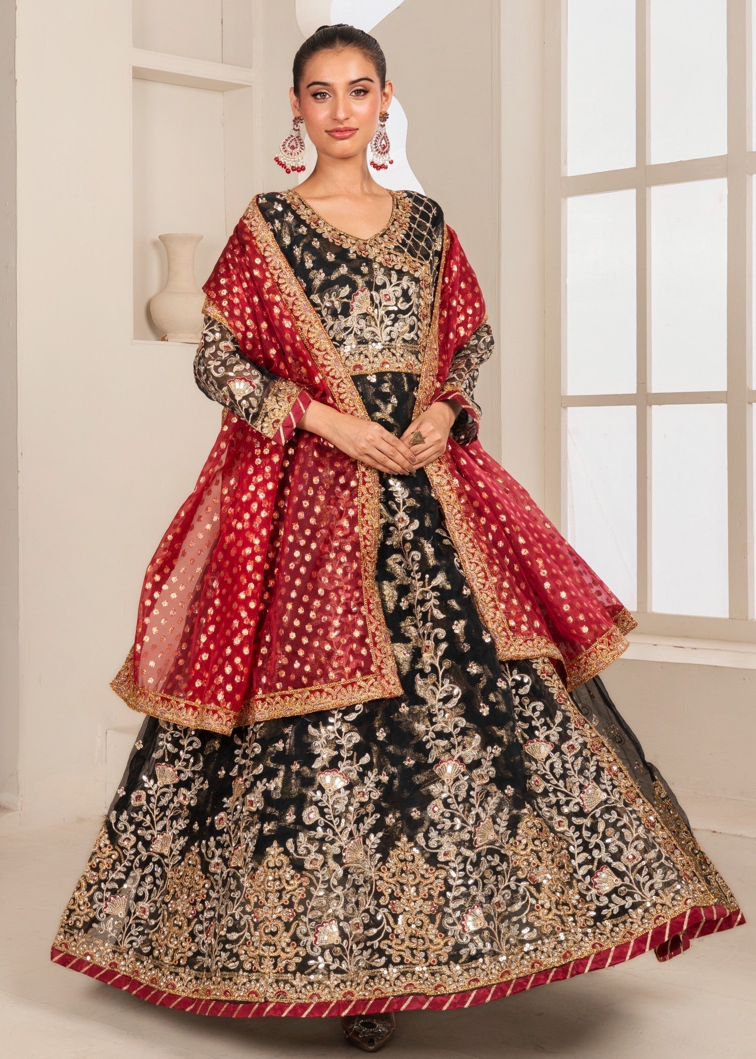 Al Burhan Apparel MEHRAAB BLACK Women 3pcs