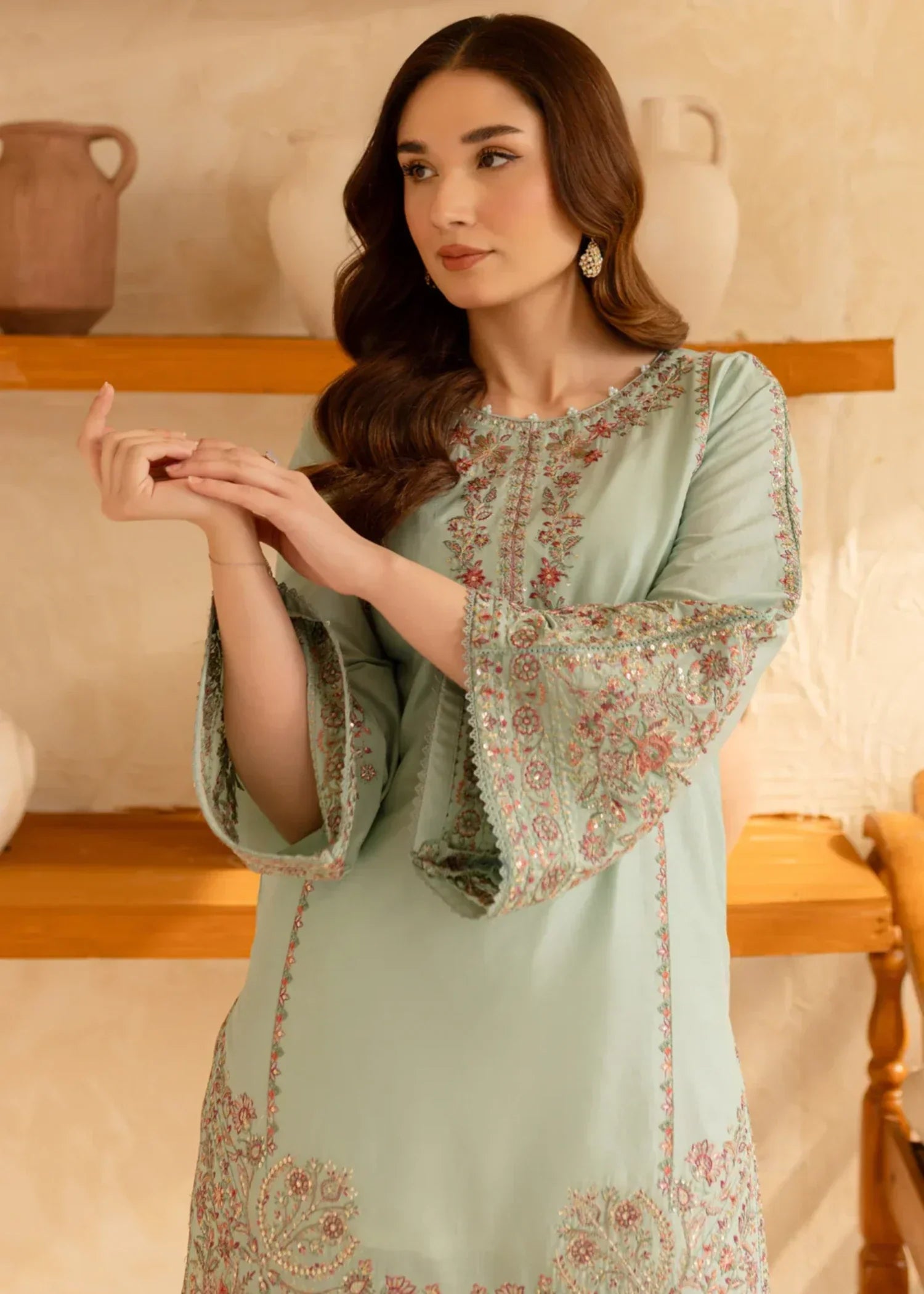 Ramal Novoh embroidered dress Women 2pcs