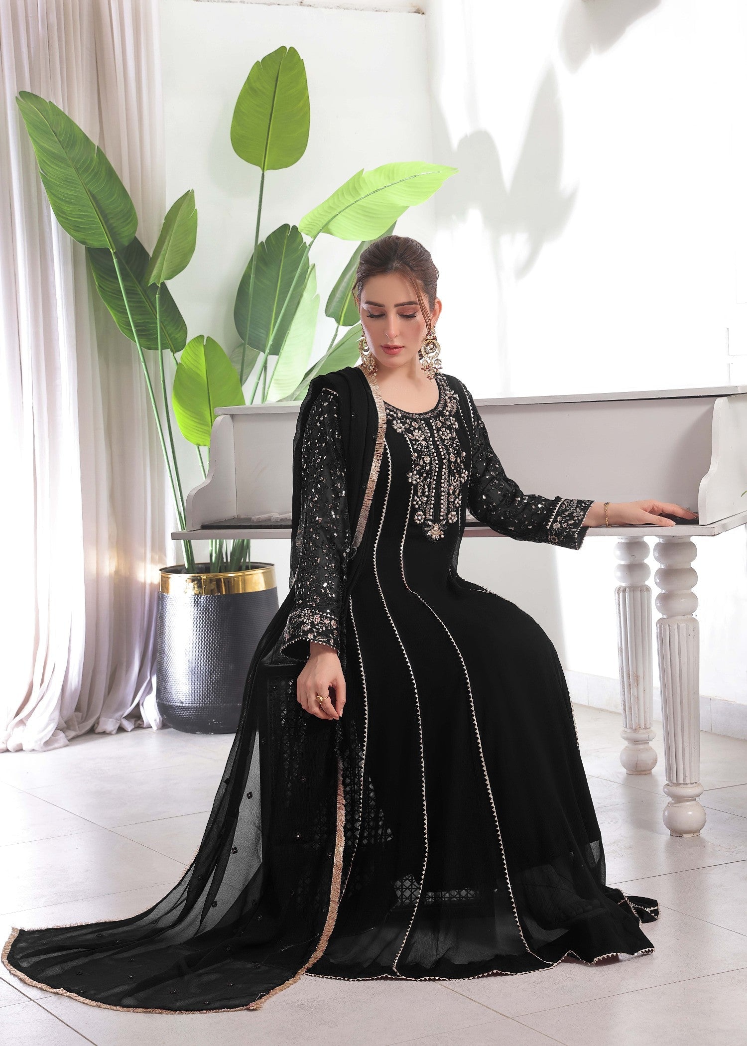 Alsiyab Raani Black Women 3pcs