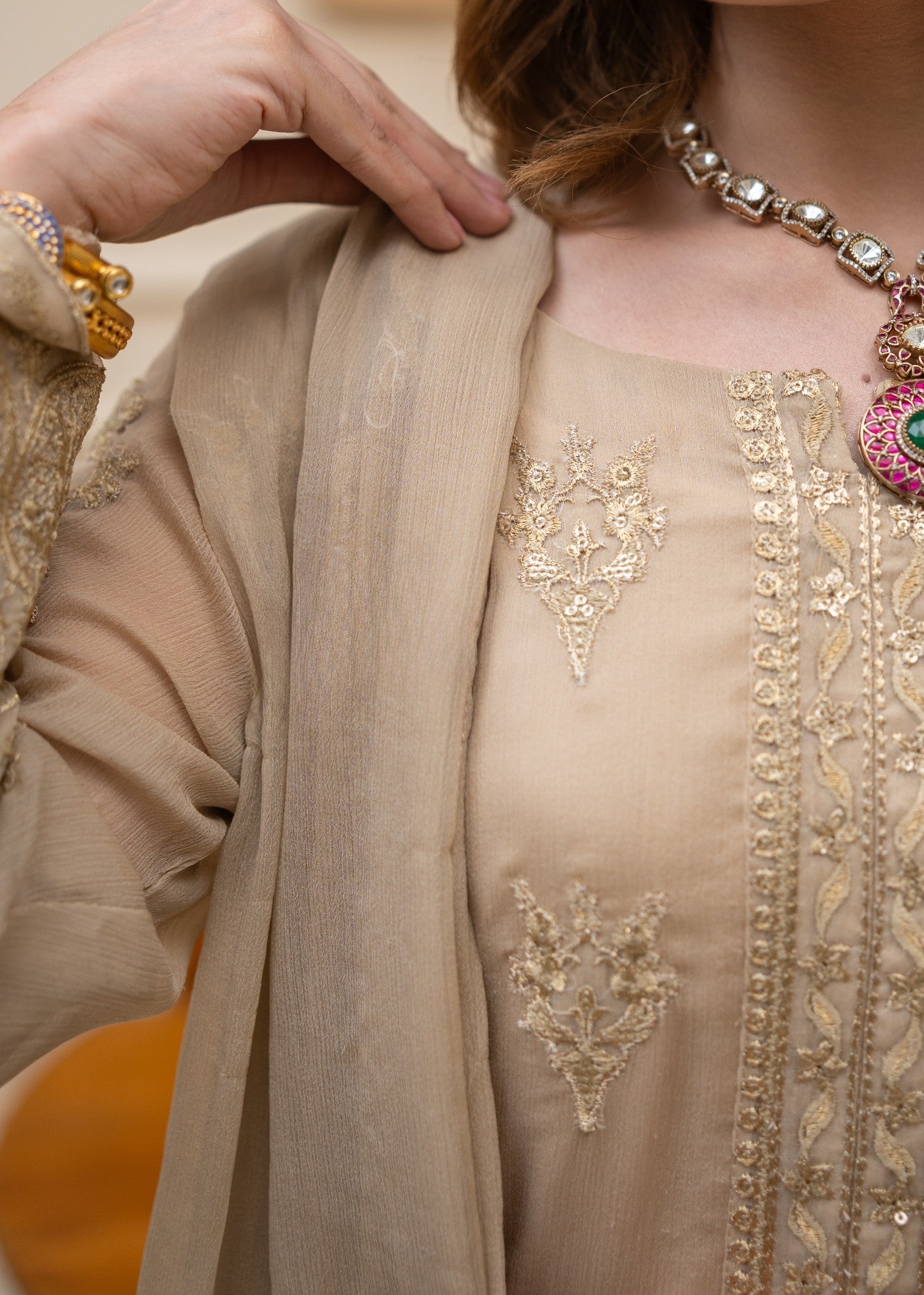 Alyssa BEIGE LADIES SUIT ALL301 Women 3pcs