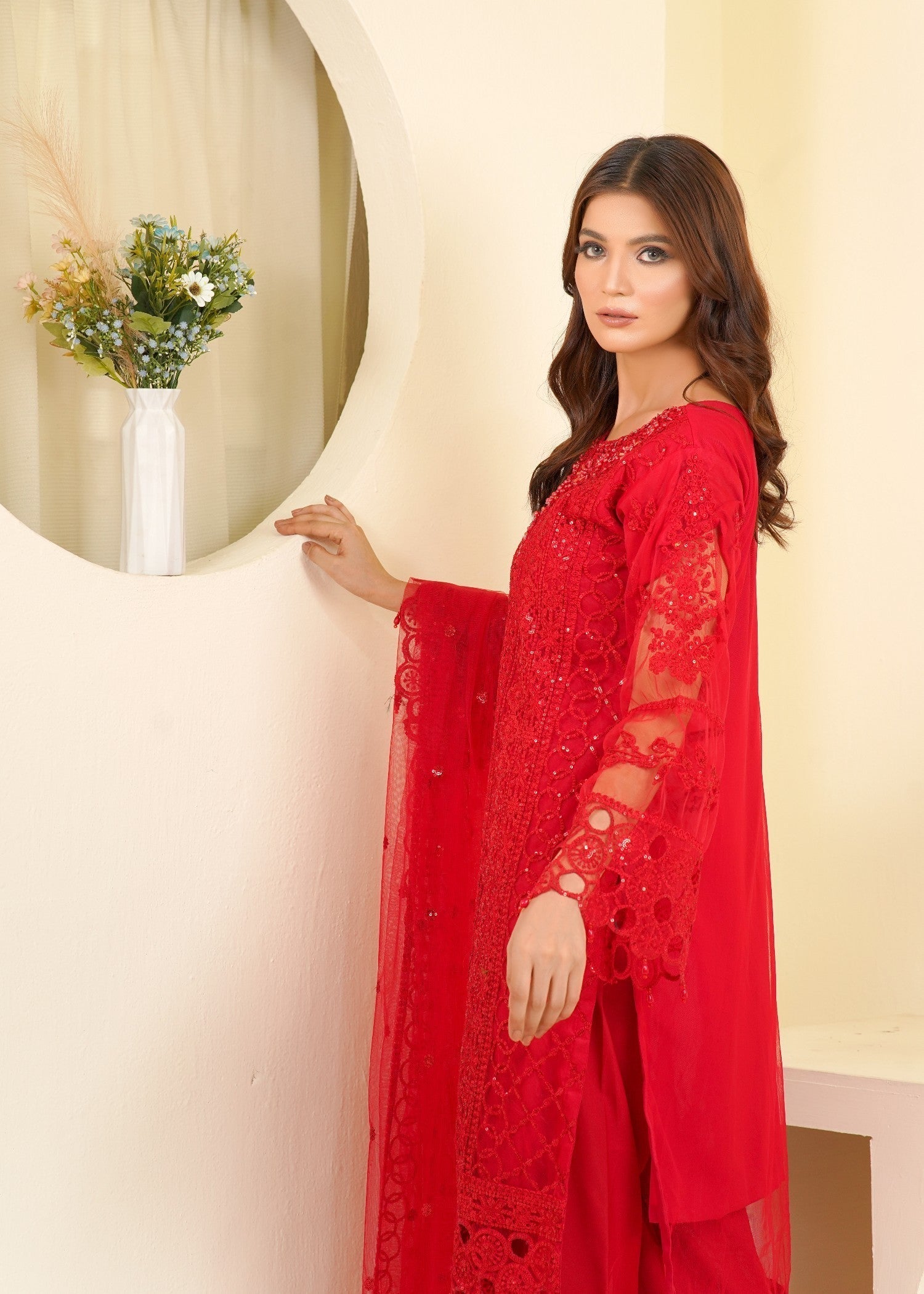 Rangoon Clothing Guluna Red Women 3pcs