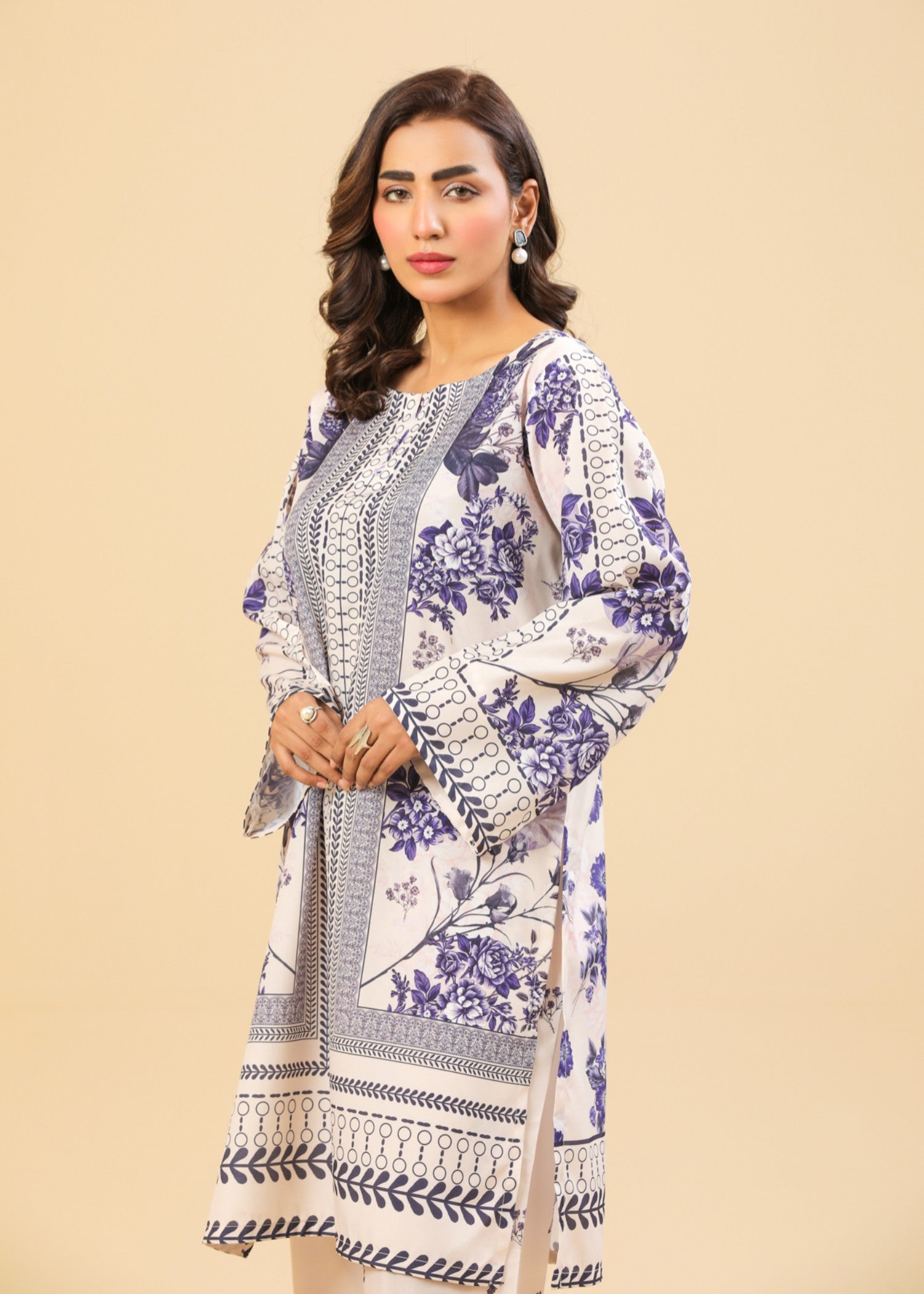 Zenyre Indigo Stripe Printed Set Women 2pcs