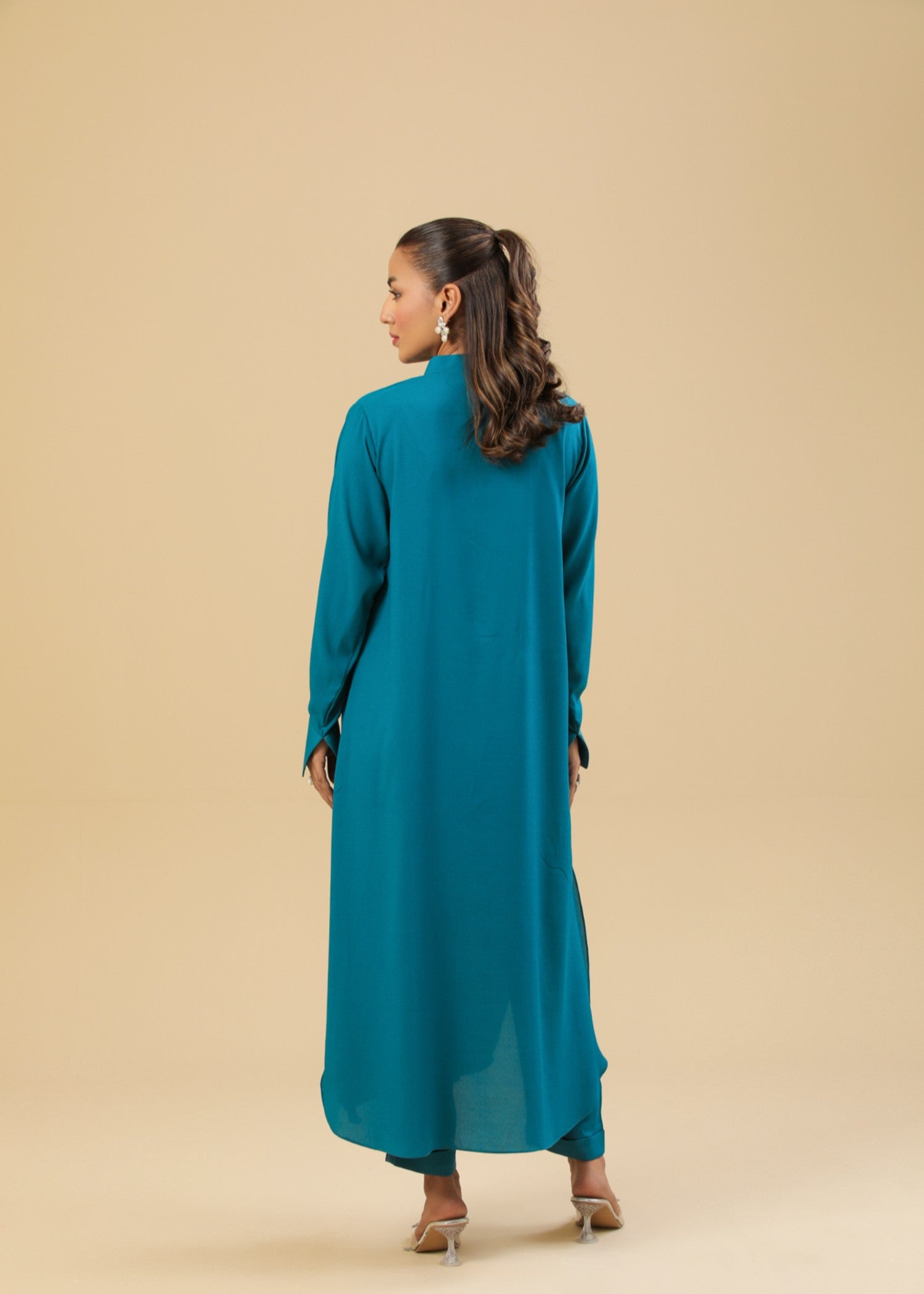 Zenyre Teal Haze Solid Set Women 2pcs