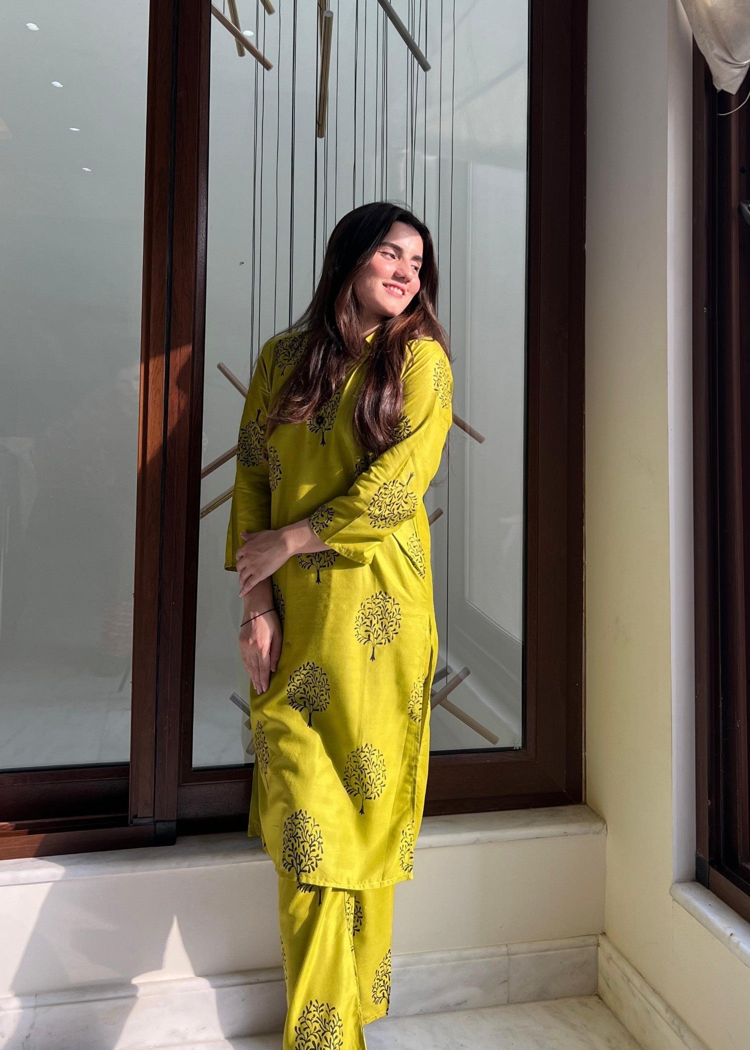 Anabya Garments TREE OLIVE 002 Women 2pcs