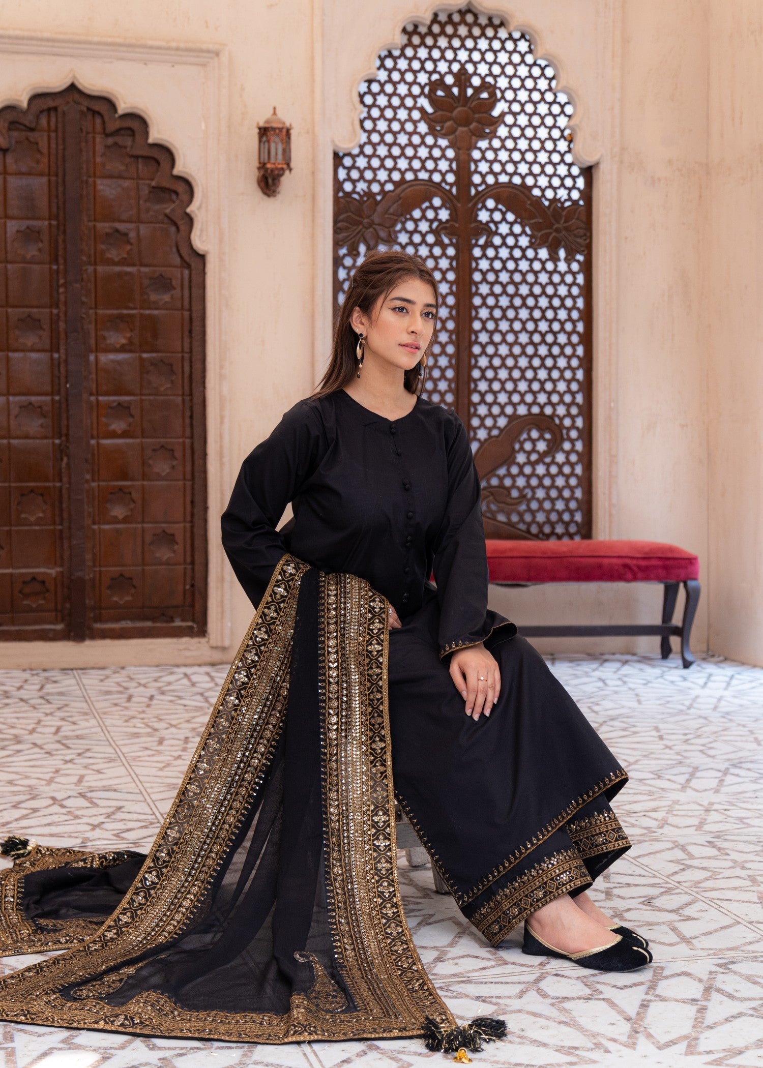 Maharani Official Black Mystique Women 3pcs