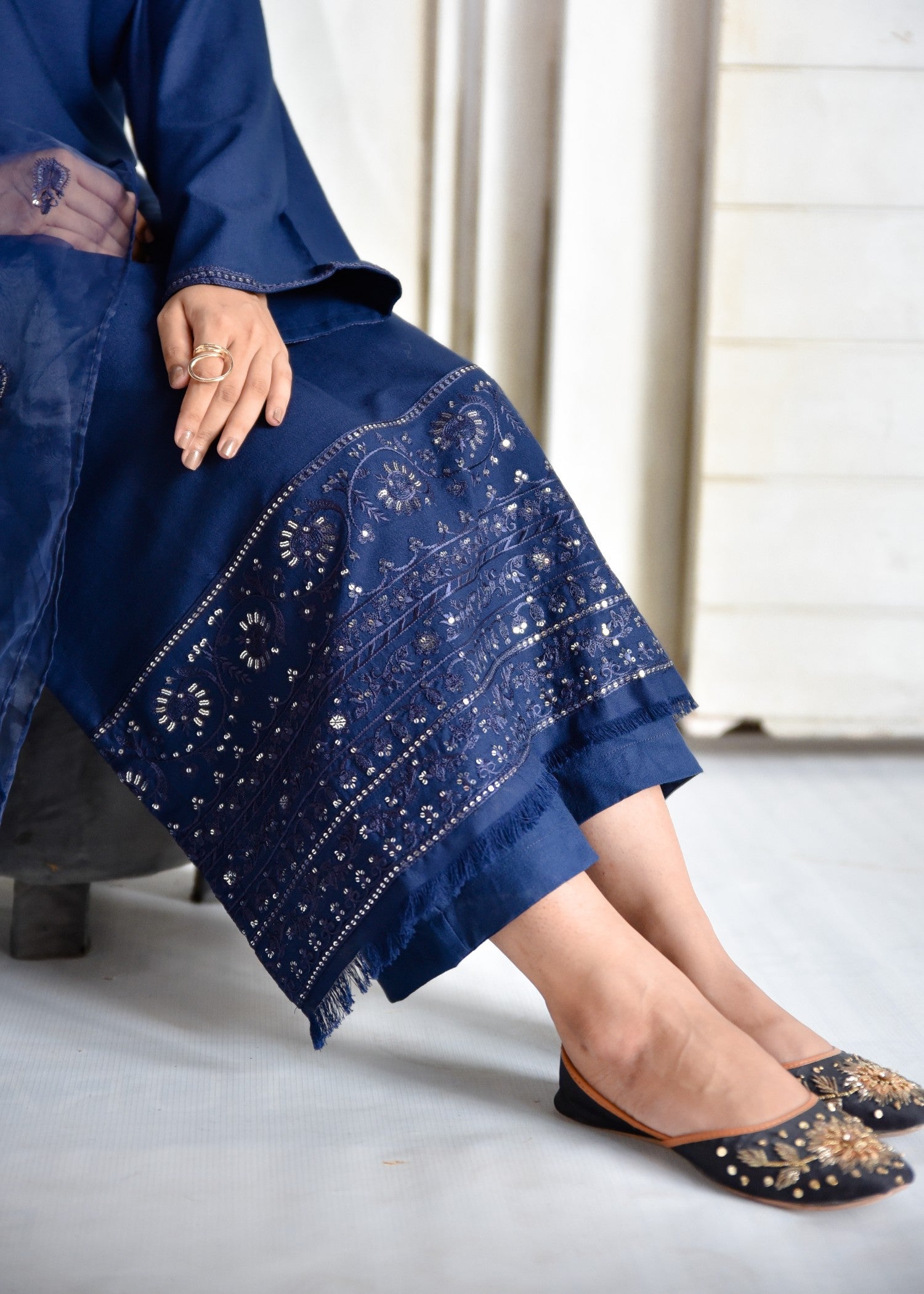 Maharani Official Azure Blue – Stylish Summer Suit for Women Women 3pcs