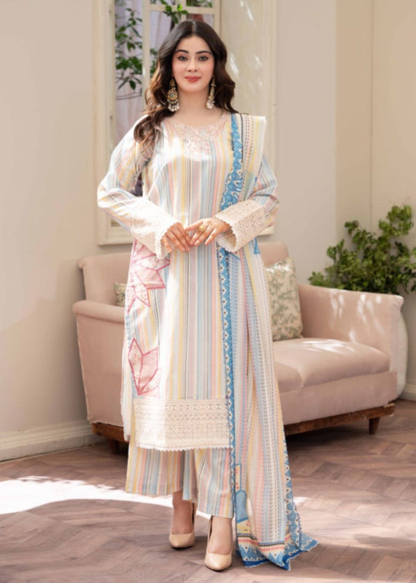 Gul Fashion Embroidered Lawn Kurta Set 03 Women 3pcs