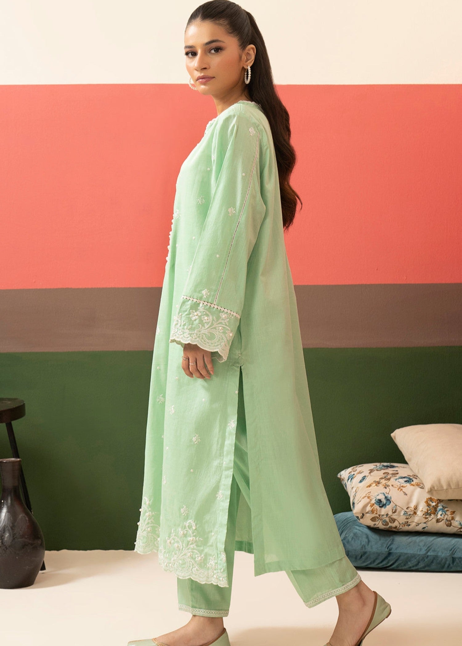 Zellbury WPS2522510 Green Women 2pcs