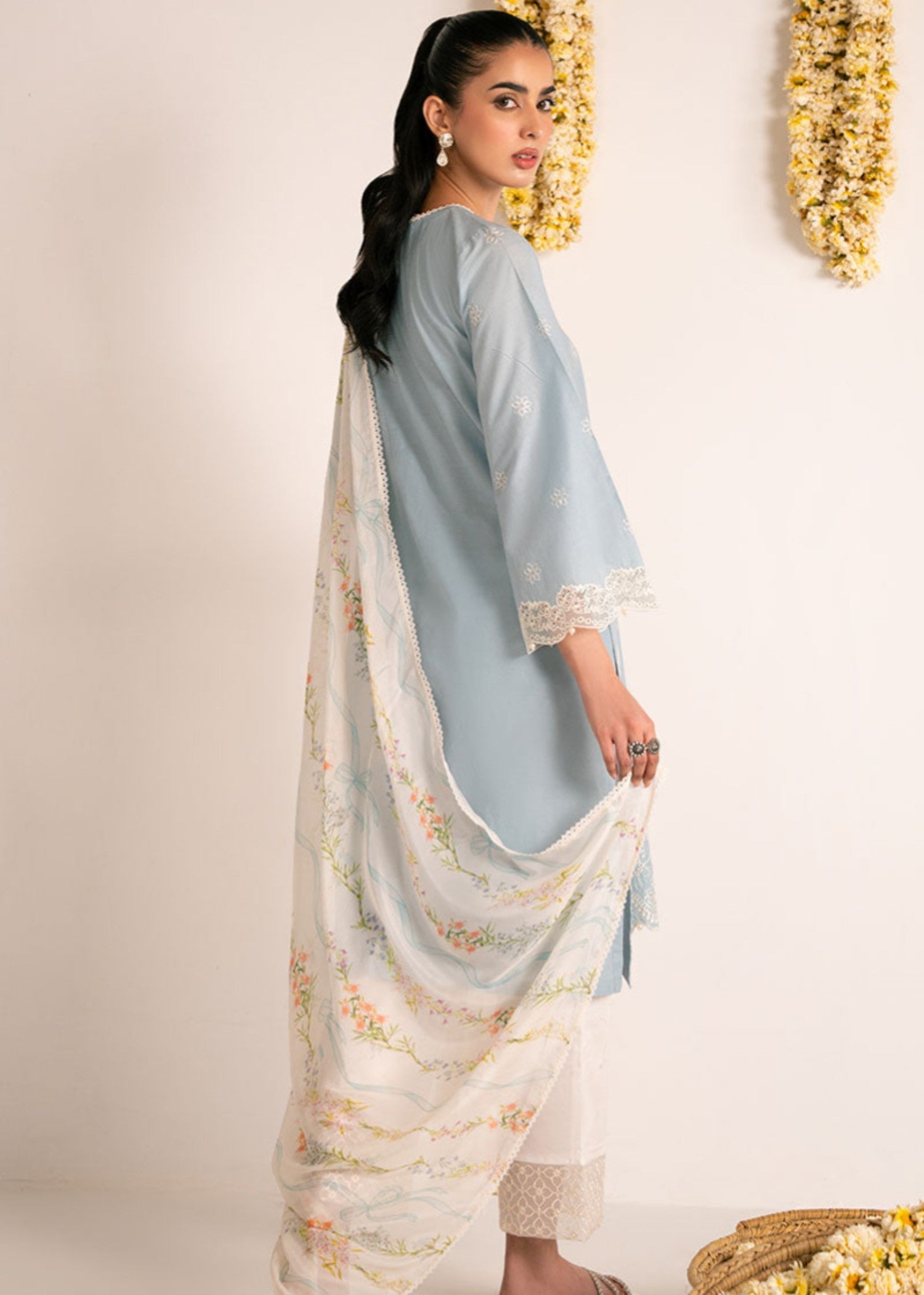 Cross Stitch SHELL BLUE 0125RTWEMBLWN0405 Women 2pcs