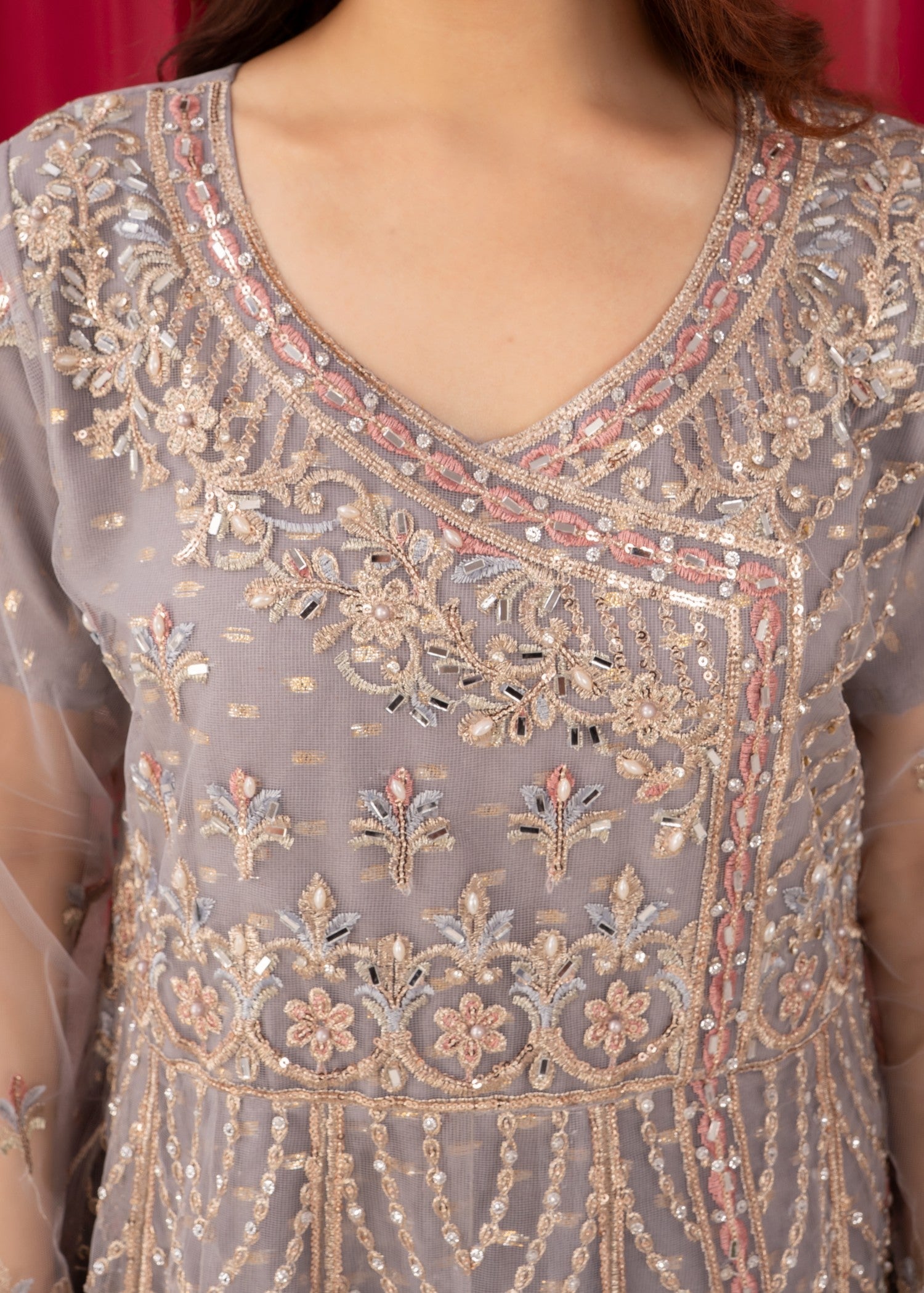 Four Season Boutique QISWAH ANGRAKHA GREY Women 3pcs