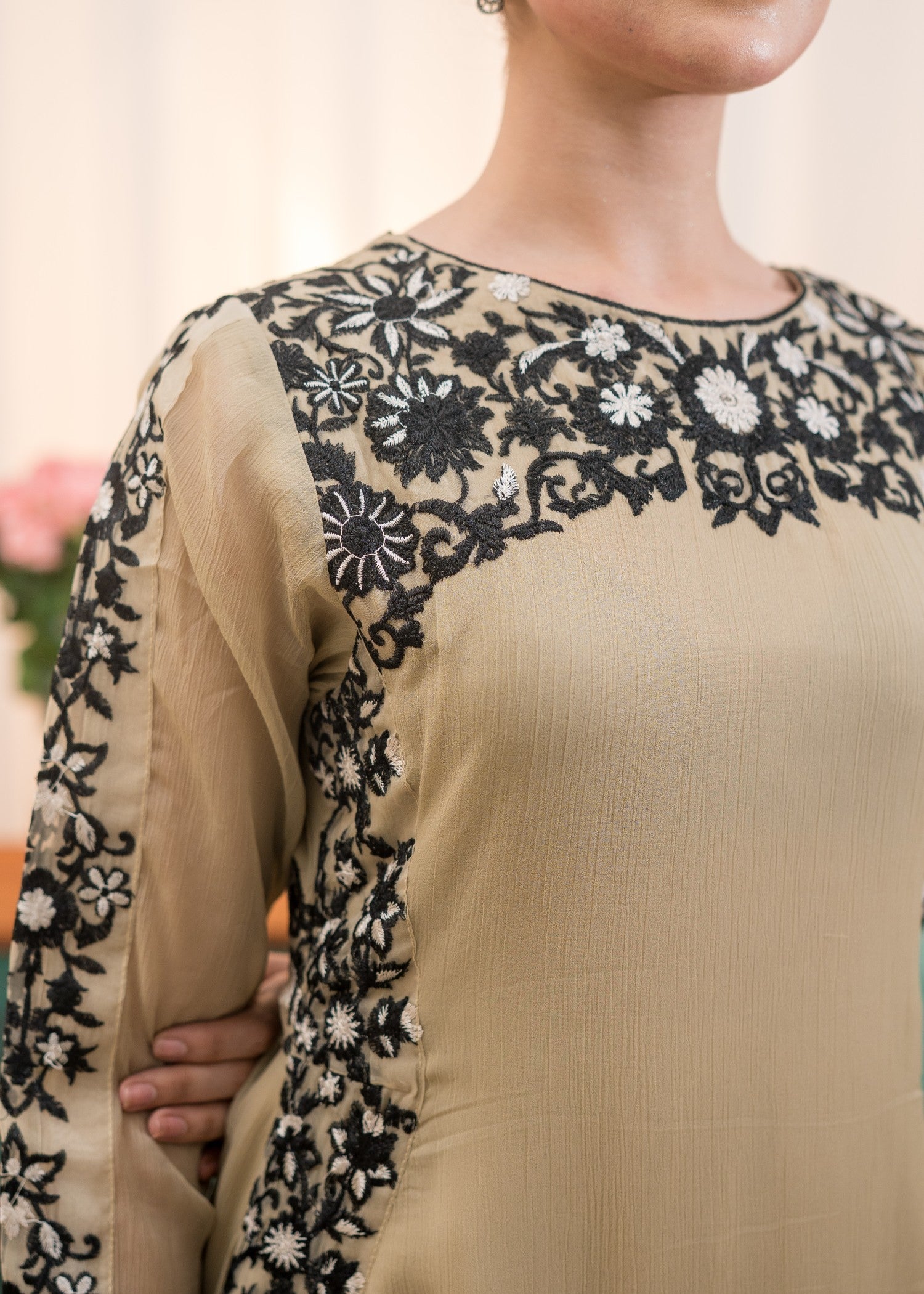 Alyssa BEIGE TAIL SUIT ALL303 Women 3pcs