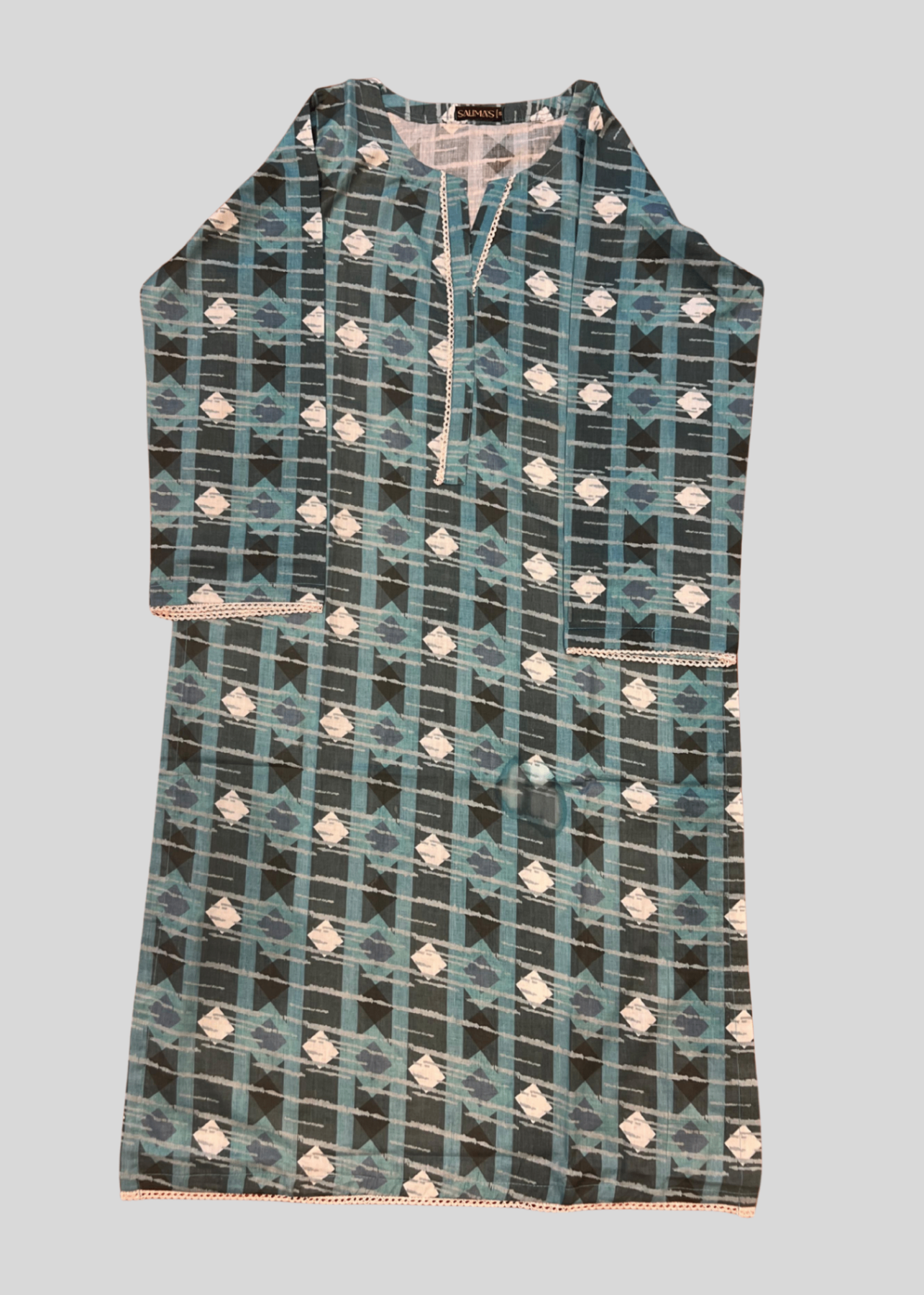 Salimas Stylish Checked Pattern Lawn Suit Women 2pcs