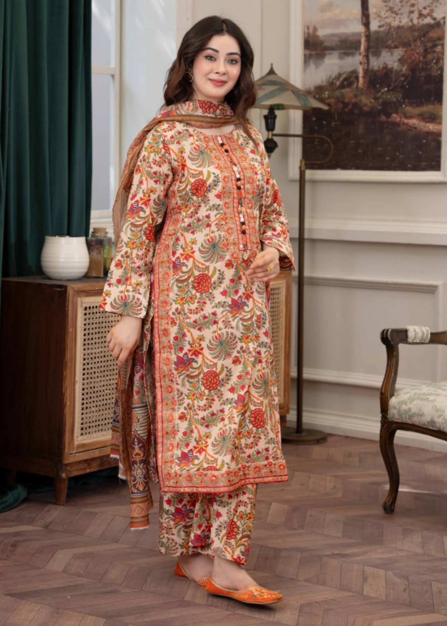 Gul Fashion Embroidered Lawn Kurta Set 04 Women 3pcs