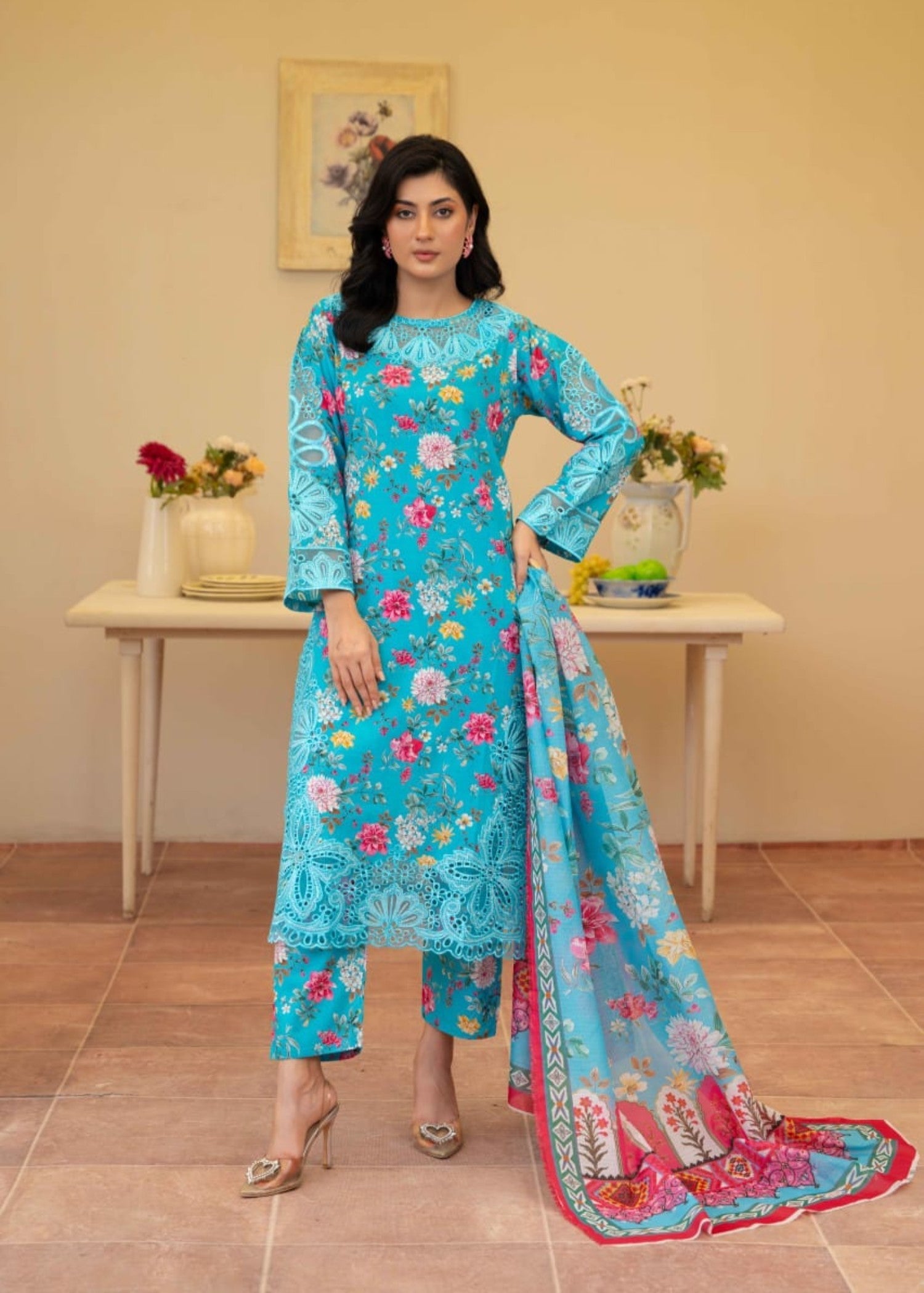 Gul Fashion Embroidered Lawn Kurta Set 12 Women 3pcs