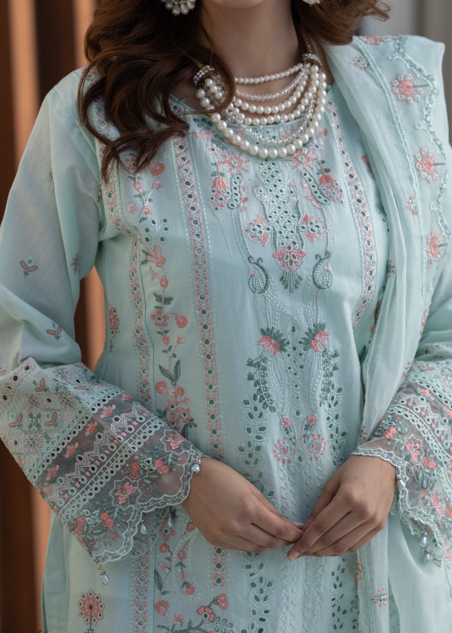 Suits By Sadia SKY SHINE CHIKANKARI Women 3pcs