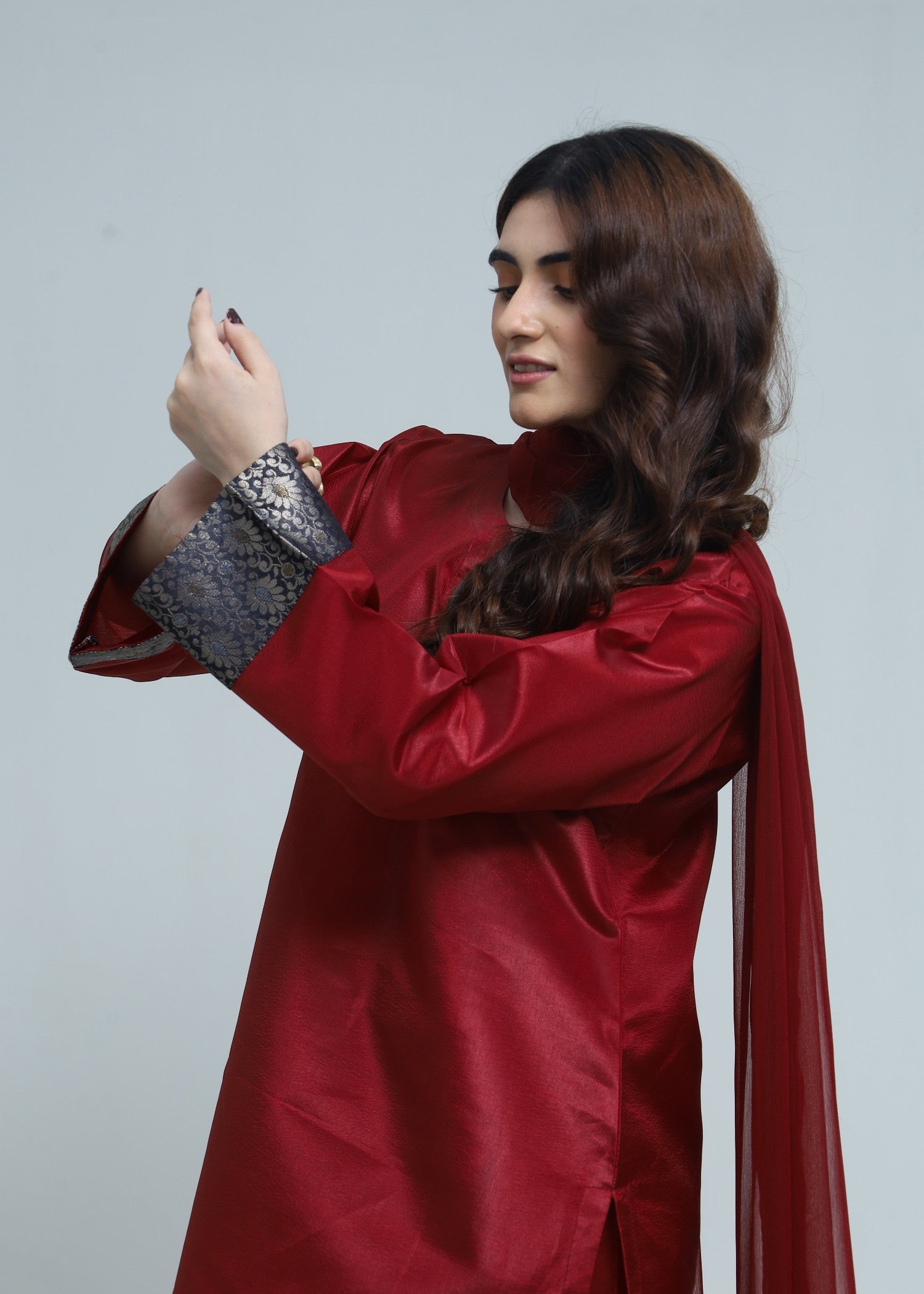 Zamnah Ruby Elegance Women 3pcs