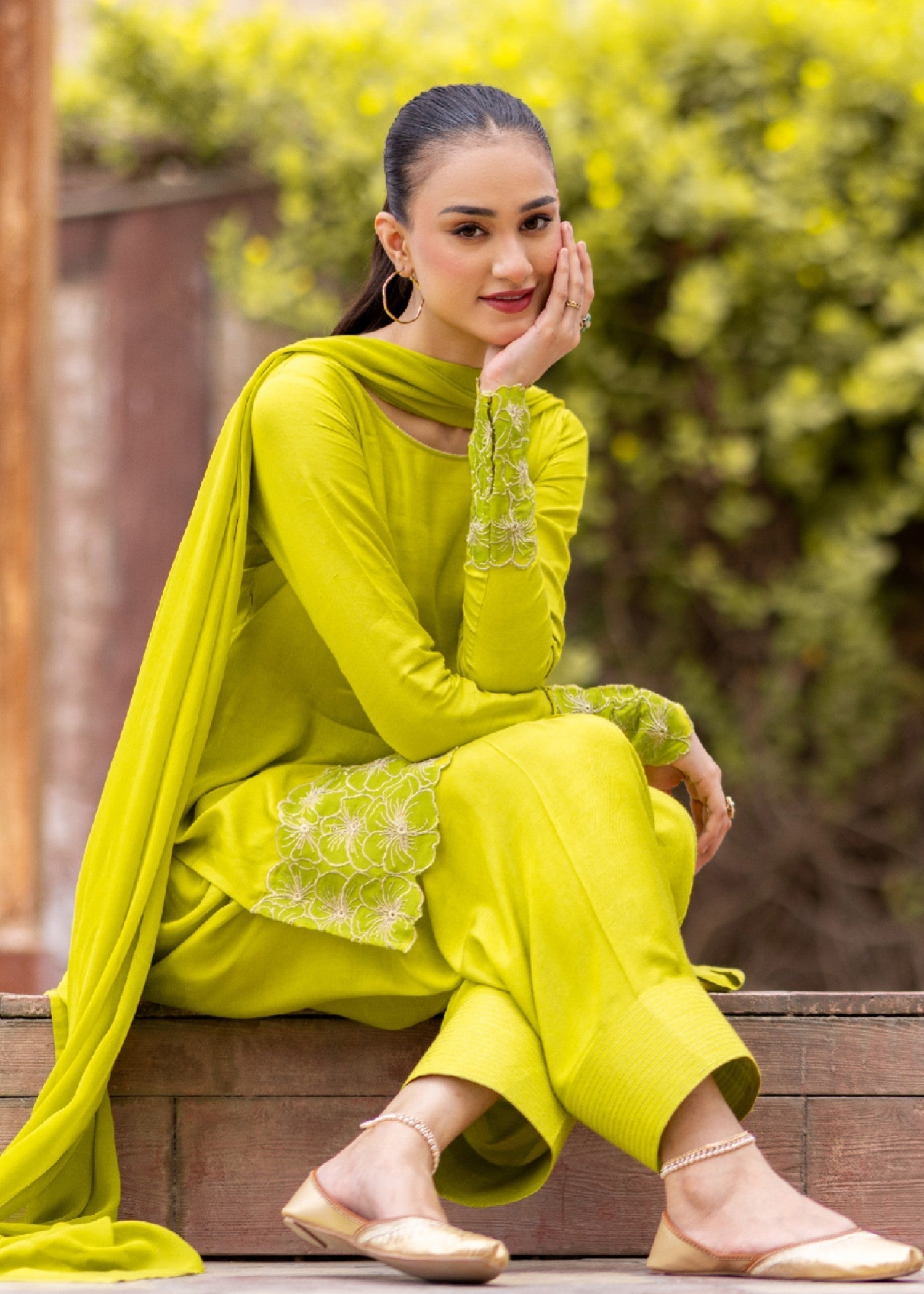 Daak & Co. Mashaal Lime Women 3pcs