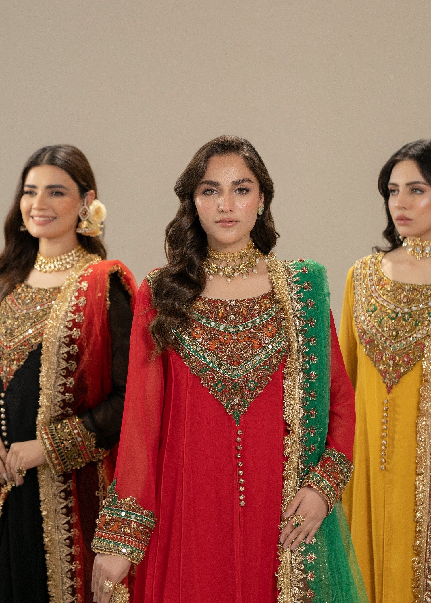 Khuda Baksh Creations Z 304 Red Women 4pcs