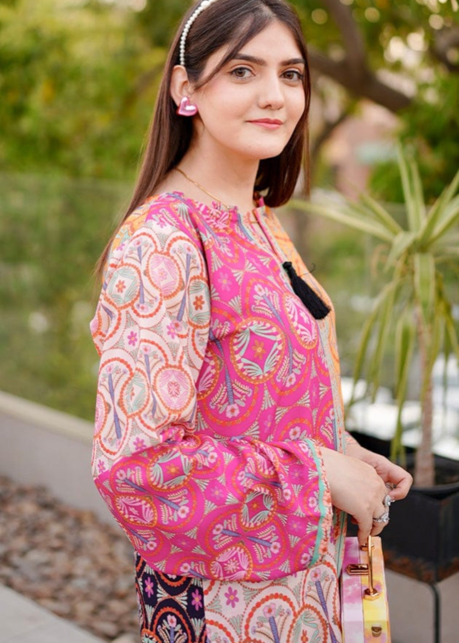 Shanghai Preet "Festive Mosaic Lawn Set" Women 2pcs