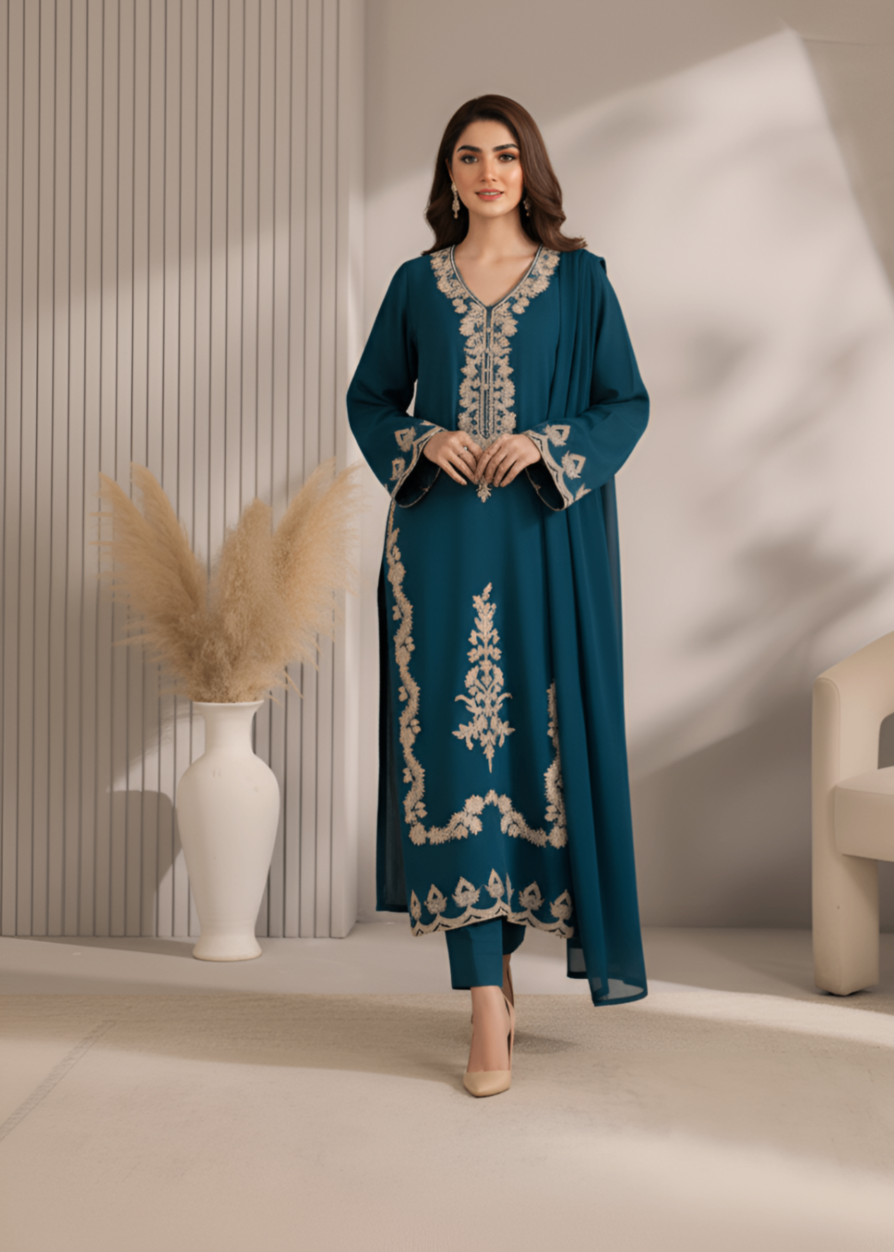 Tawakal Closet TEAL WHITE Women 3pcs