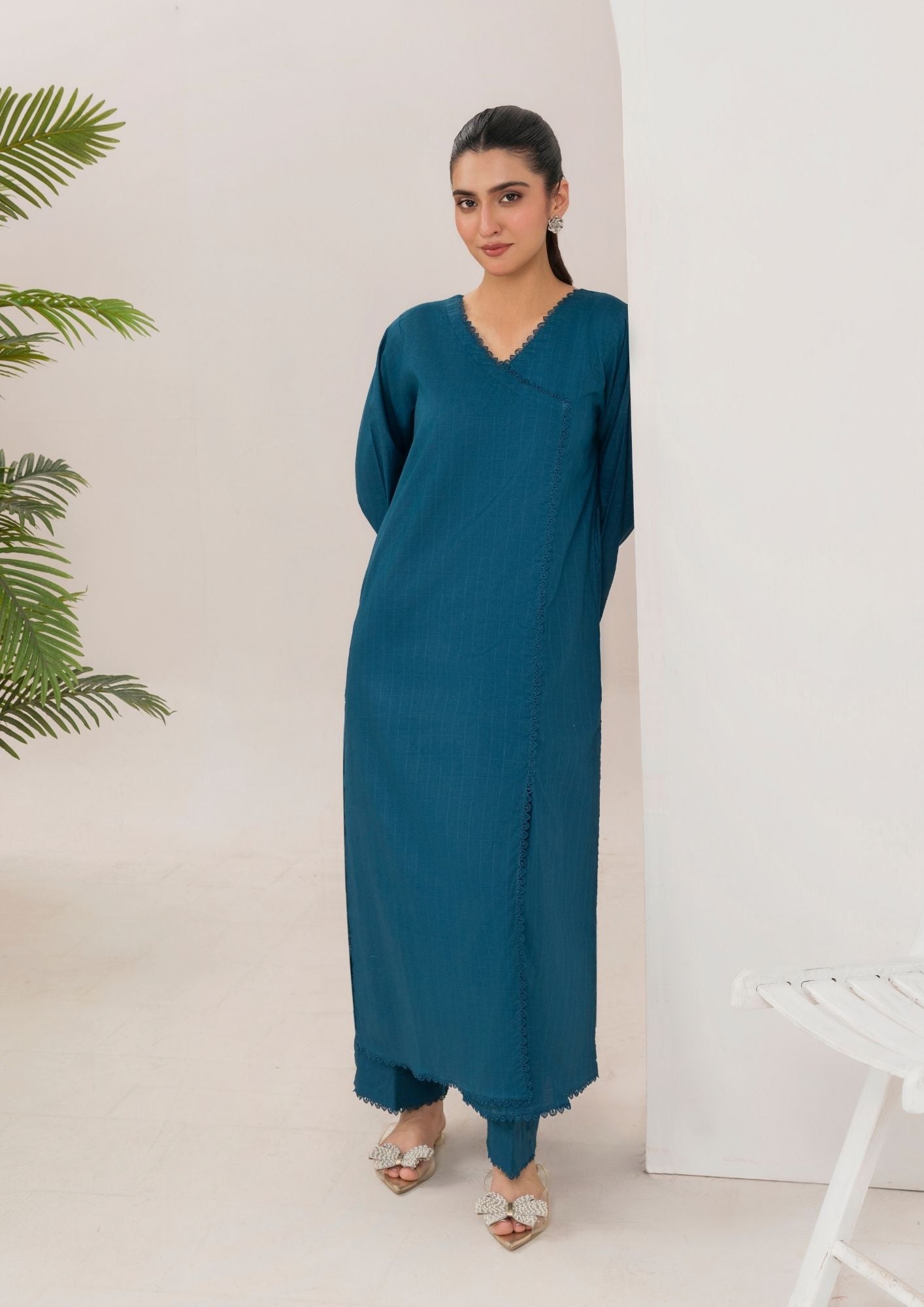 Yolo Pret Cotton Angrakh Set Rozana S25 0013 Women 2pcs