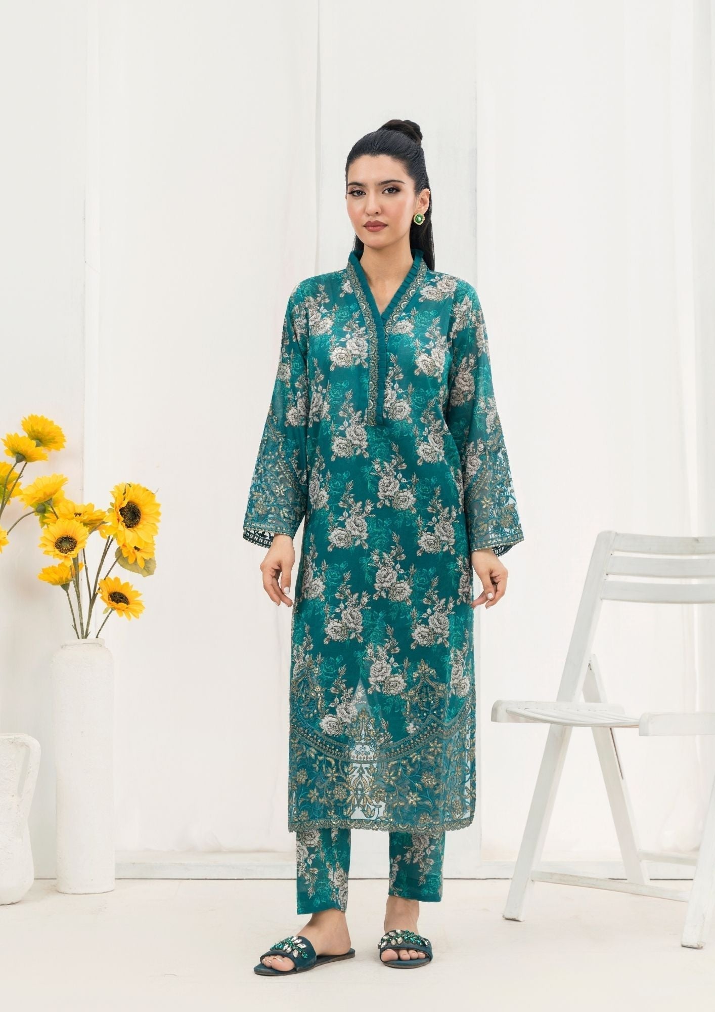 Alfatah Pret Printed Lawn with Embroidery GULZAAR S25 0006 Women 2pcs