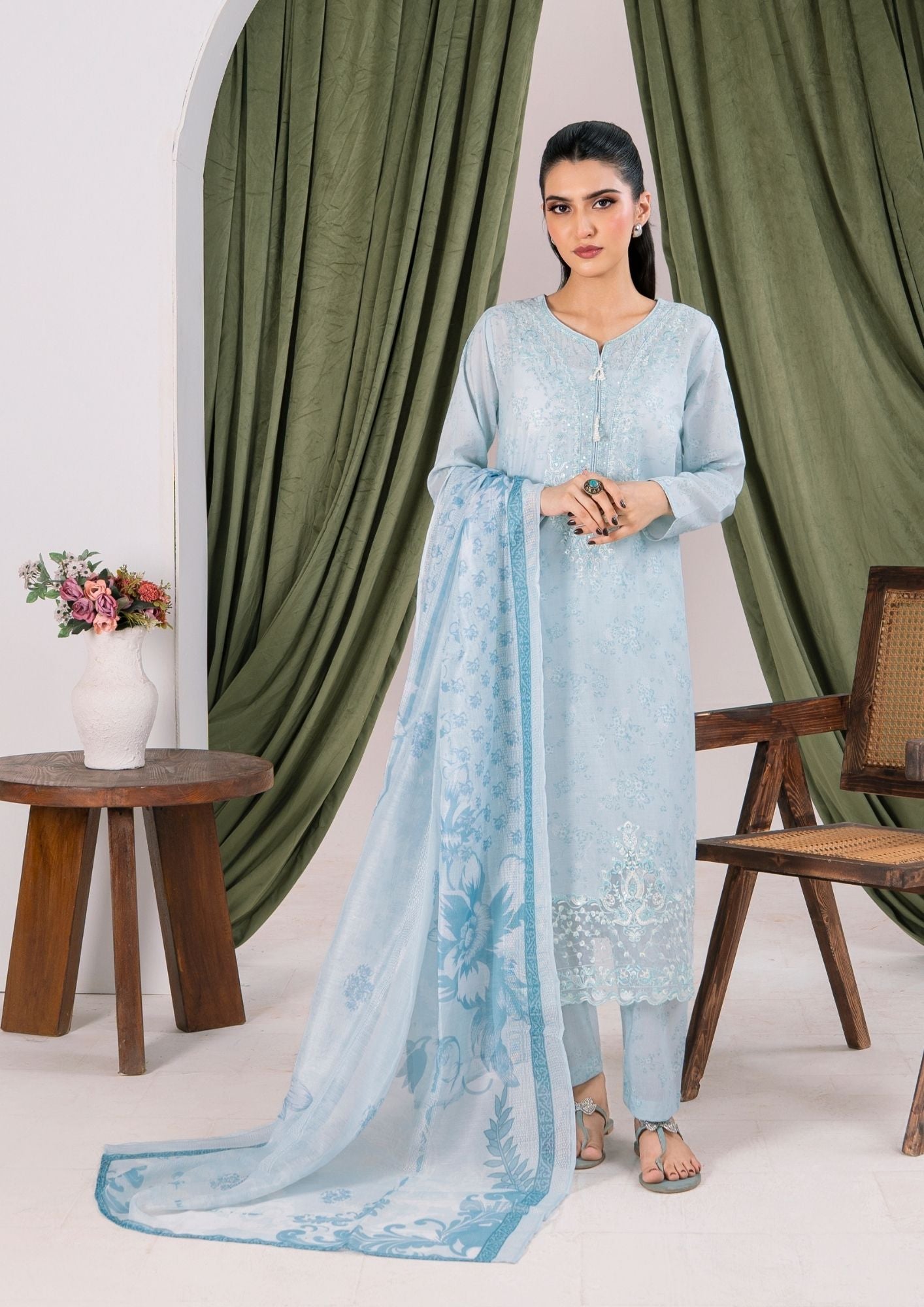 Alfatah Pret Printed Lawn with Embroidery RANAAI S25 0003 Women 3pcs