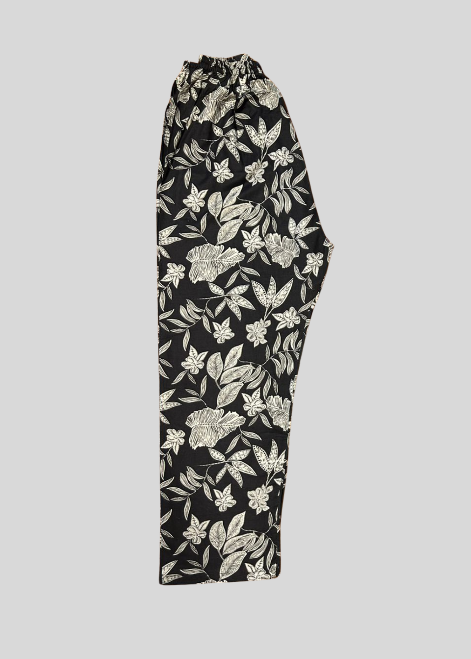 Salimas Stitched Lawn Suit – Classic Black & White Floral Women 2pcs