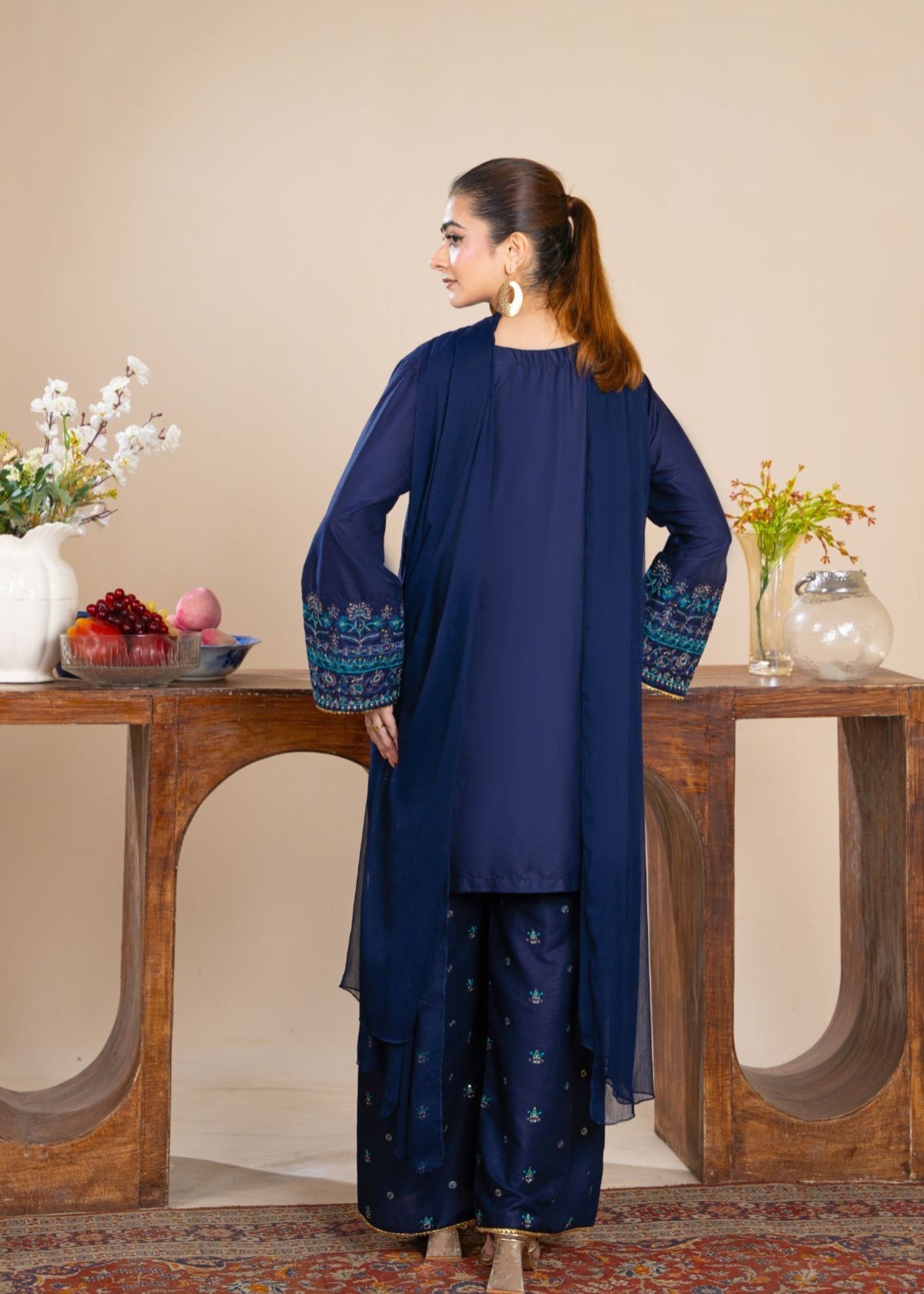 Zeenat & Zoha Navy Formal Women 3pcs