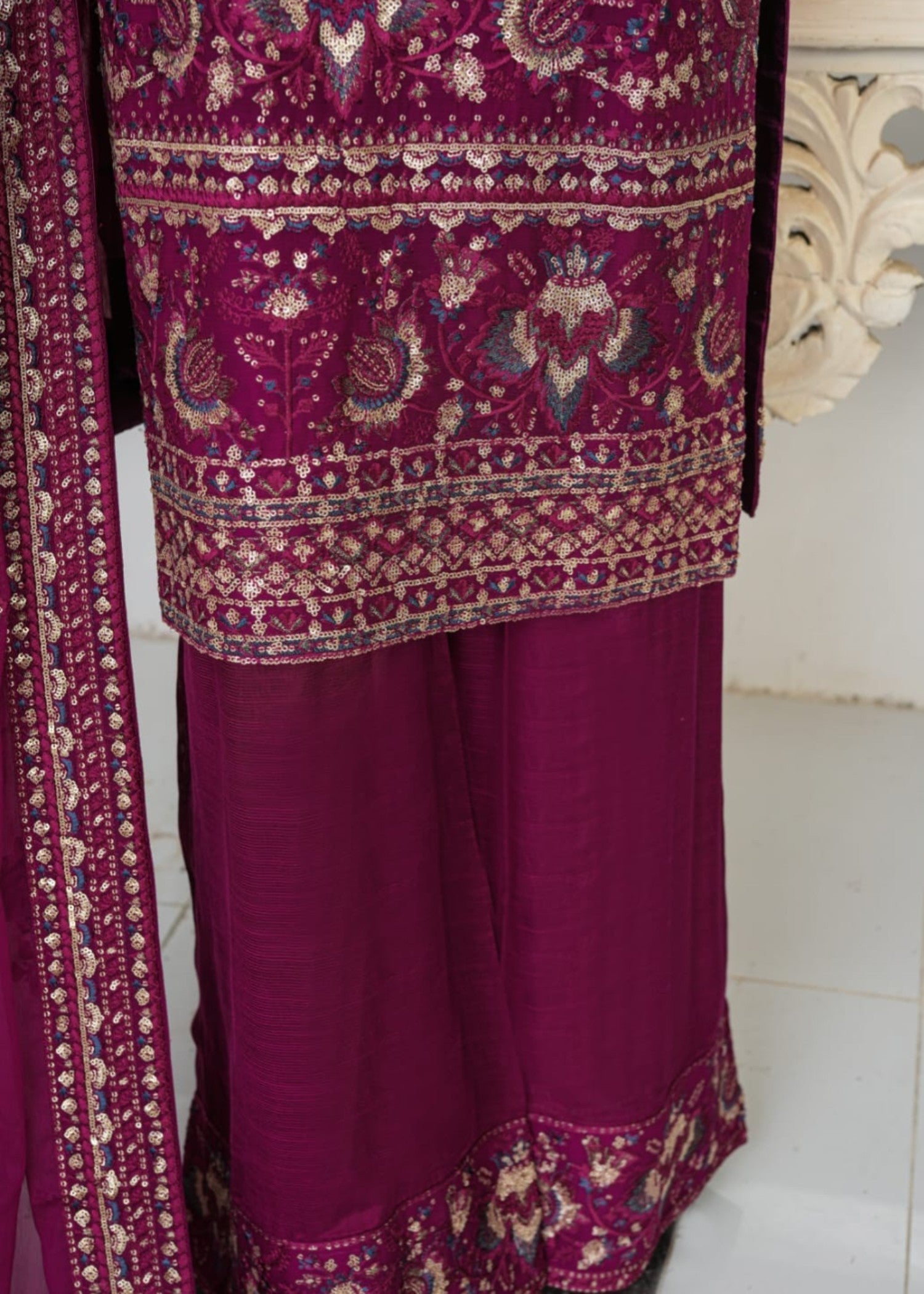 Ahmed Creations MAHROSH MAGENTA Women 3pcs