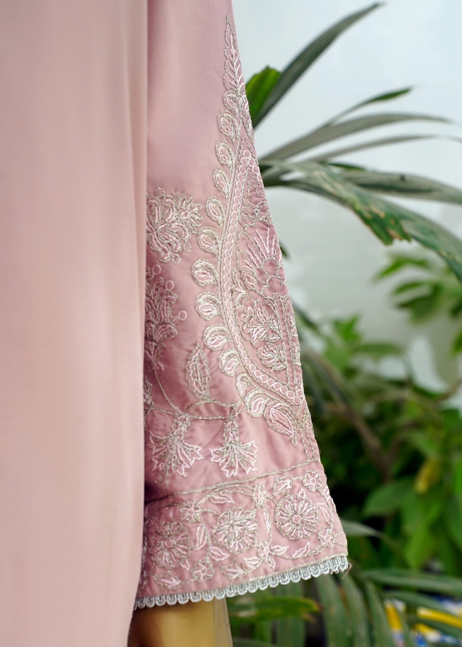 AYLA STUDIO Solid Embroidered SE250403 GULBADAN Women 2pcs